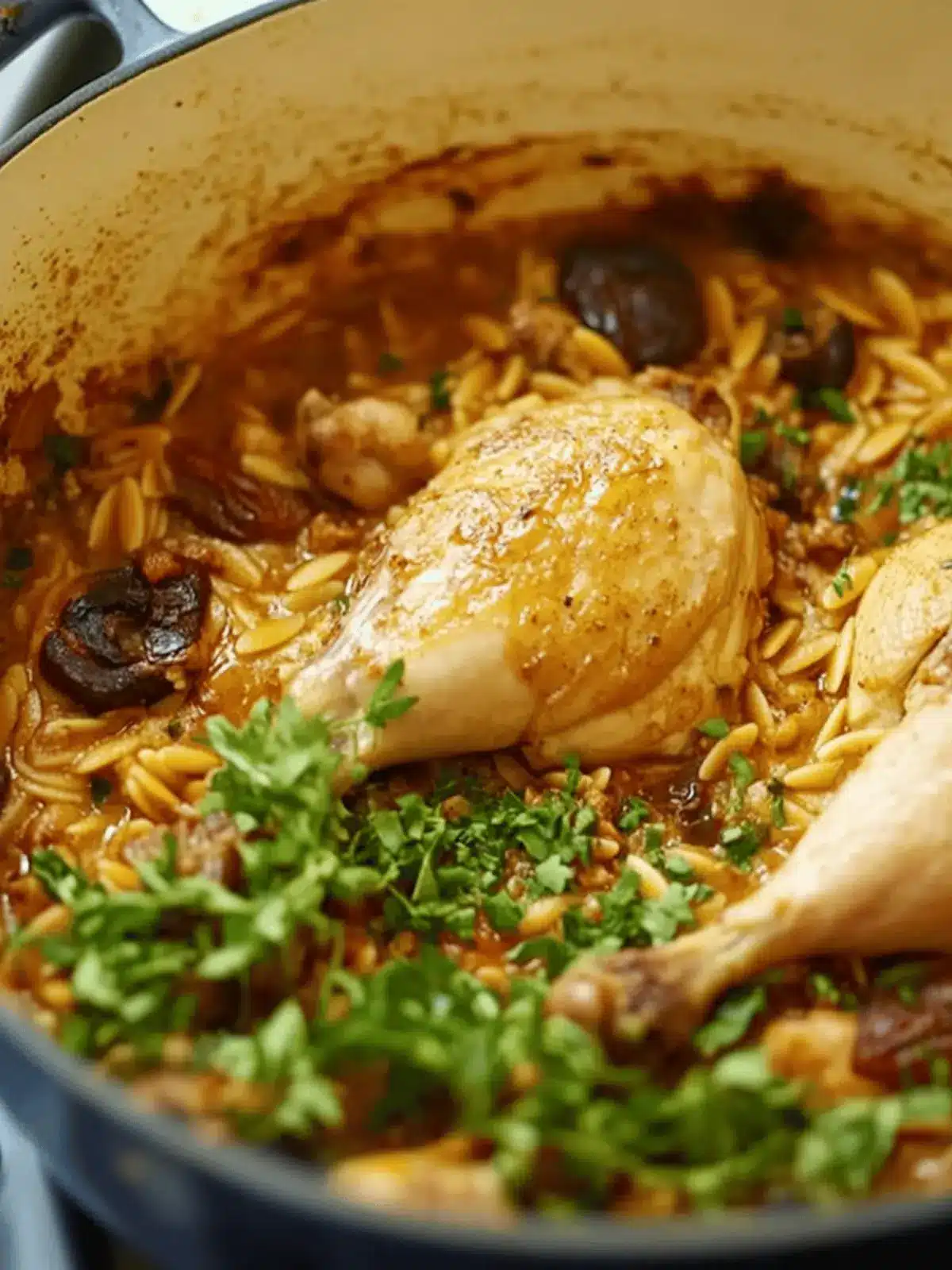 One-Pot Chicken with Orzo, Porcini, and Cinnamon Magic 4 One-pot chicken with orzo, porcini and cinnamon
