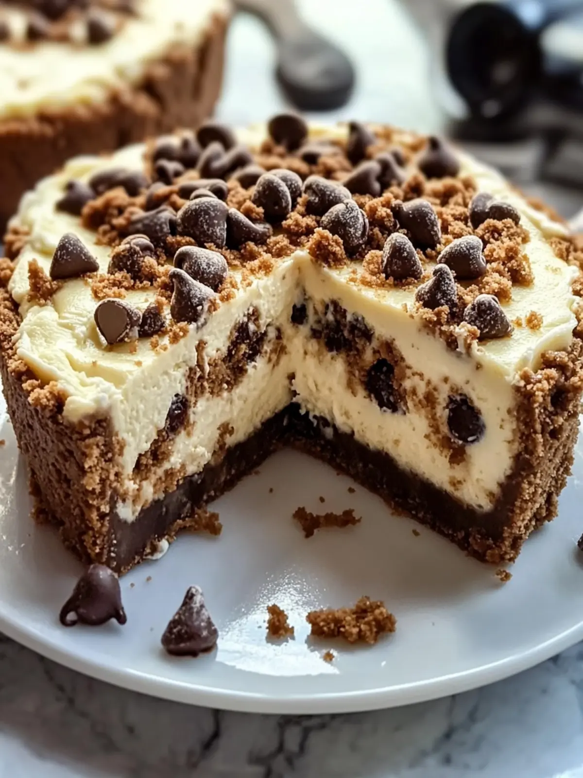 Indulge in Easy Chocolate Chip Cookie Dough Cheesecake Today 3 Easy Chocolate Chip Cookie Dough Cheesecake