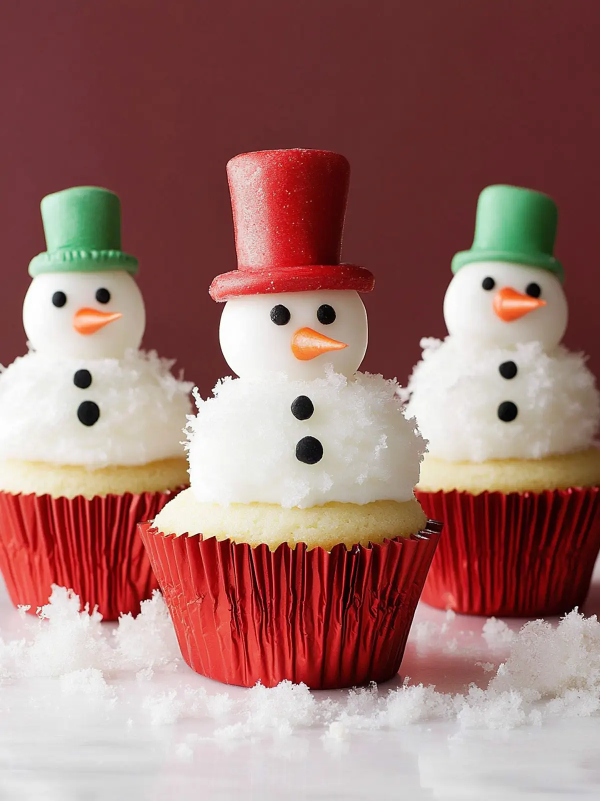 Merry Snowman Cupcakes That Everyone Will Love to Make 4 Snowman Cupcakes