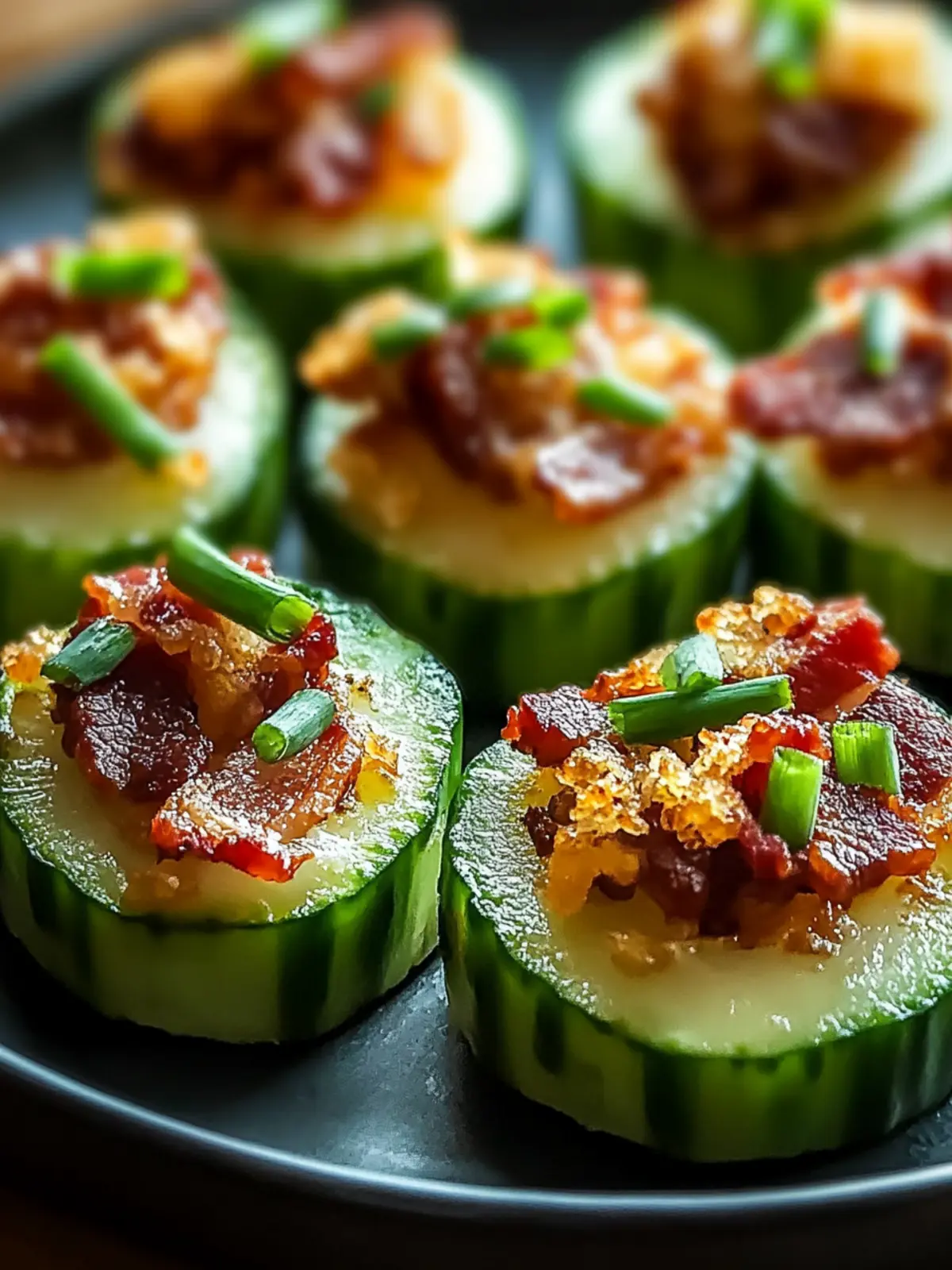 Cheesy Beef Bacon Cucumber Bites: A Savory Snack Delight 4 Cheesy Beef Bacon Cucumber Bites