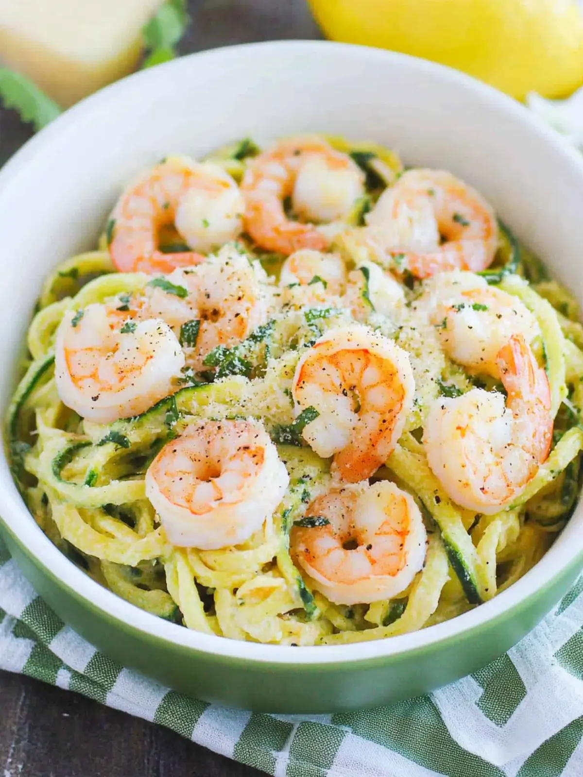Satisfying Garlic Parmesan Zoodles and Shrimp in 20 Minutes 4 Garlic Parmesan Zoodles and Shrimp