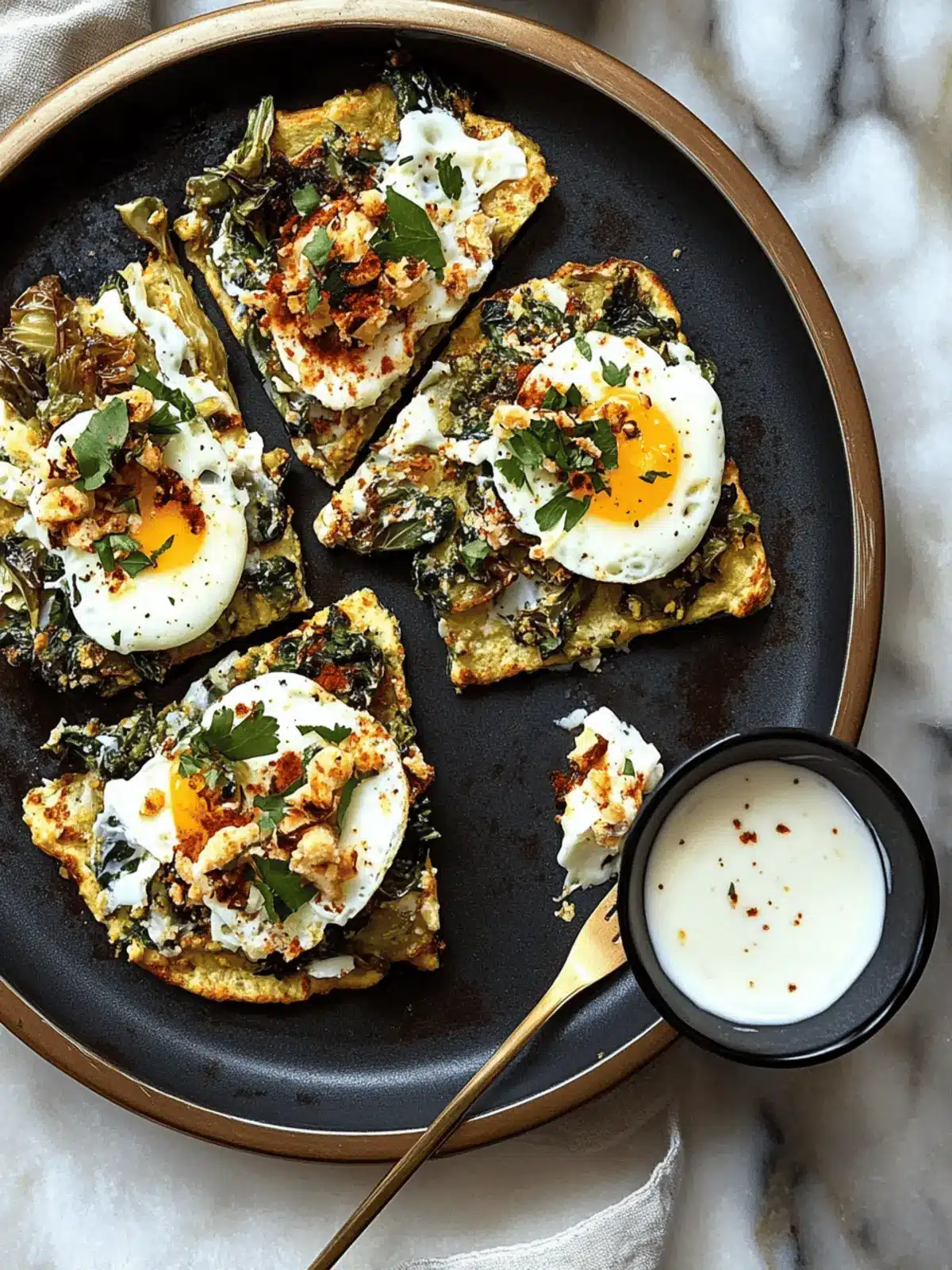 Delicious Cabbage Blini with Eggs & Hot Sauce for Breakfast Fun 2 Cabbage blini with eggs & hot sauce