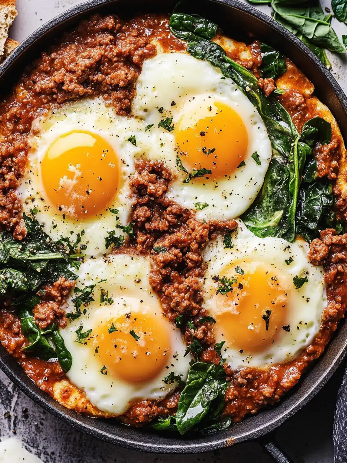 Savory Sloppy Joe Shirred Eggs With Spinach for Cozy Mornings 3 Sloppy Joe Shirred Eggs With Spinach
