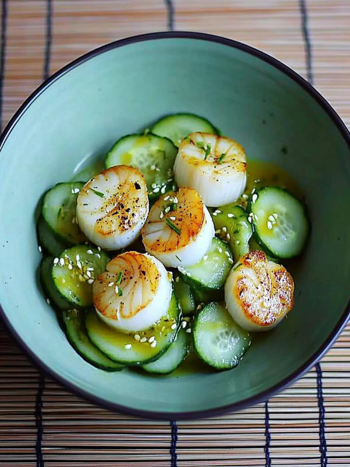 Zesty Ginger Cucumber Salad With Scallops for Summer Freshness 3 Ginger Cucumber Salad With Scallops
