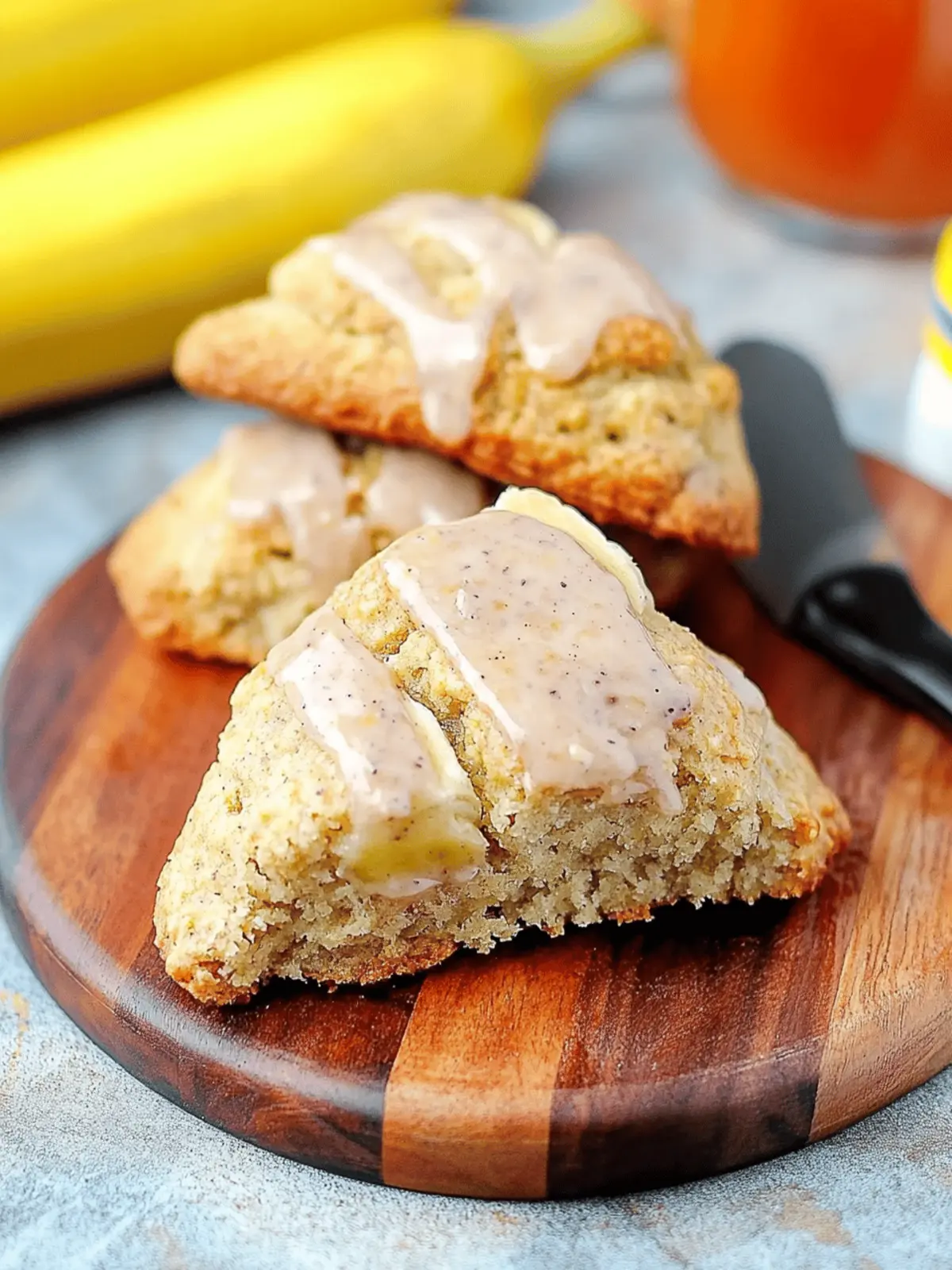 Banana Bread Scones with Cinnamon Glaze for Ultimate Comfort 2 Banana Bread Scones