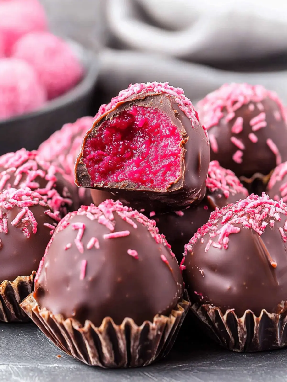 Decadent Chocolate Raspberry Truffles in Just 4 Ingredients 2 Chocolate Raspberry Truffles