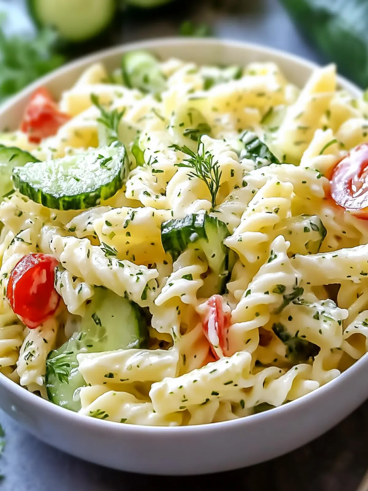 Healthy Cucumber Pasta Salad Recipe for a Creamy Summer Delight 3 Healthy Cucumber Pasta Salad Recipe