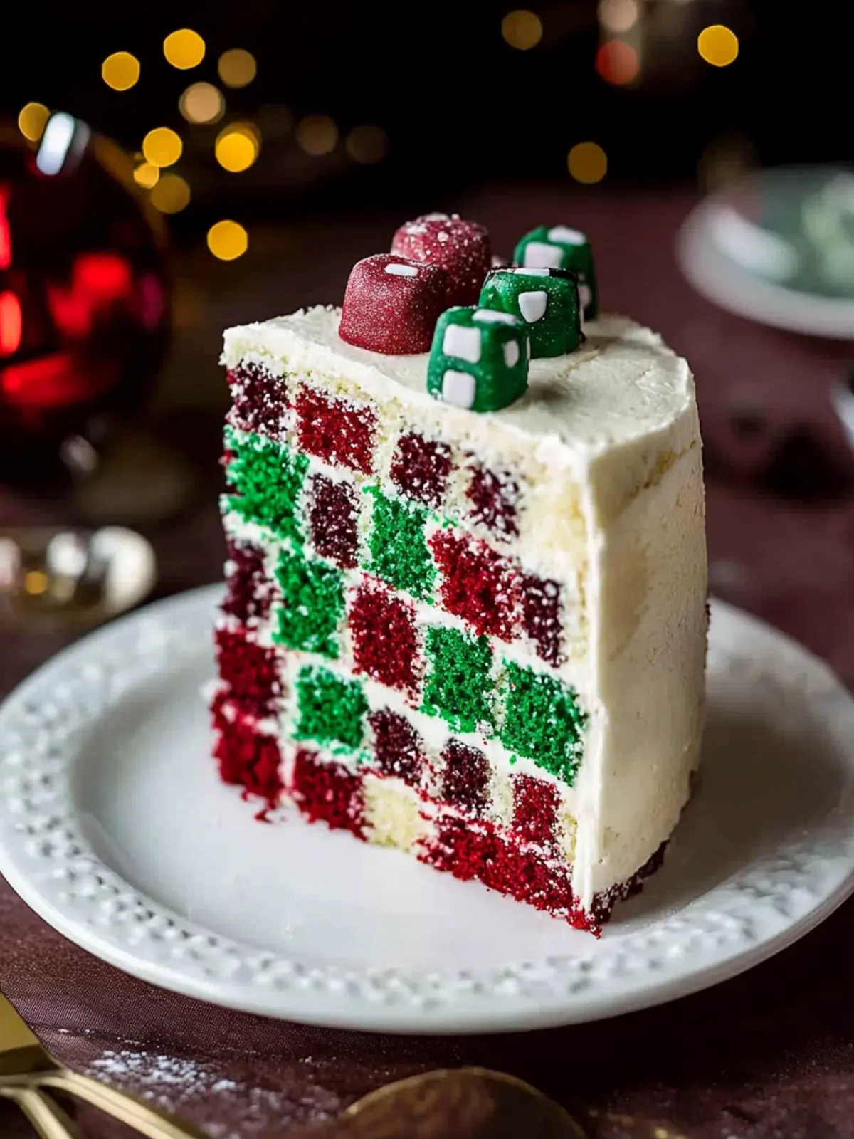 Delicious Christmas Checkerboard Cake for Festive Celebrations 2 Christmas Checkerboard Cake