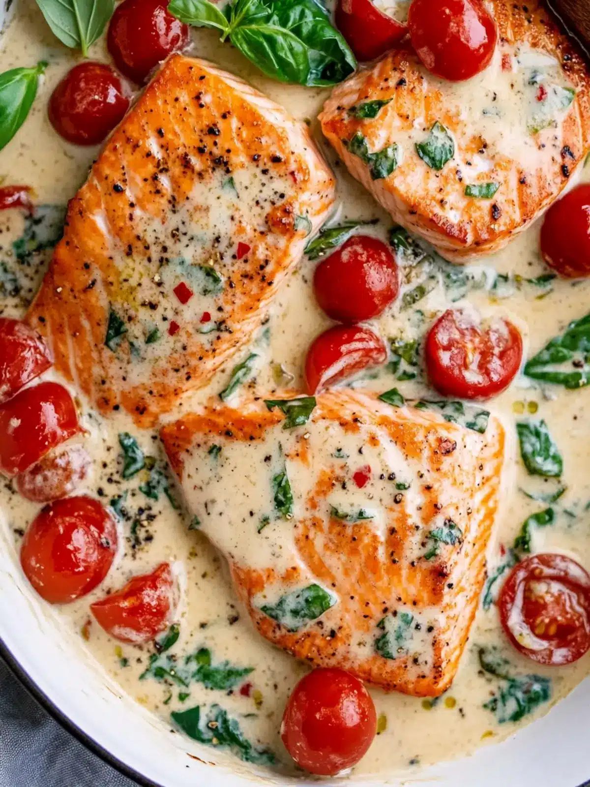 Creamy Tuscan Salmon in 30 Minutes for a Flavorful Dinner 3 Creamy Tuscan Salmon (30 Minute Dinner!)