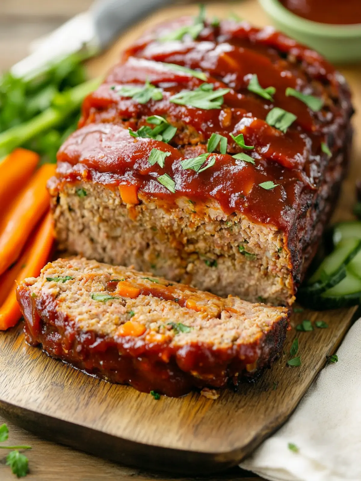 Moist Turkey Meatloaf with 3 Veggies for Healthy Family Dinners 2 Moist Turkey Meatloaf (with 3 added veggies!)