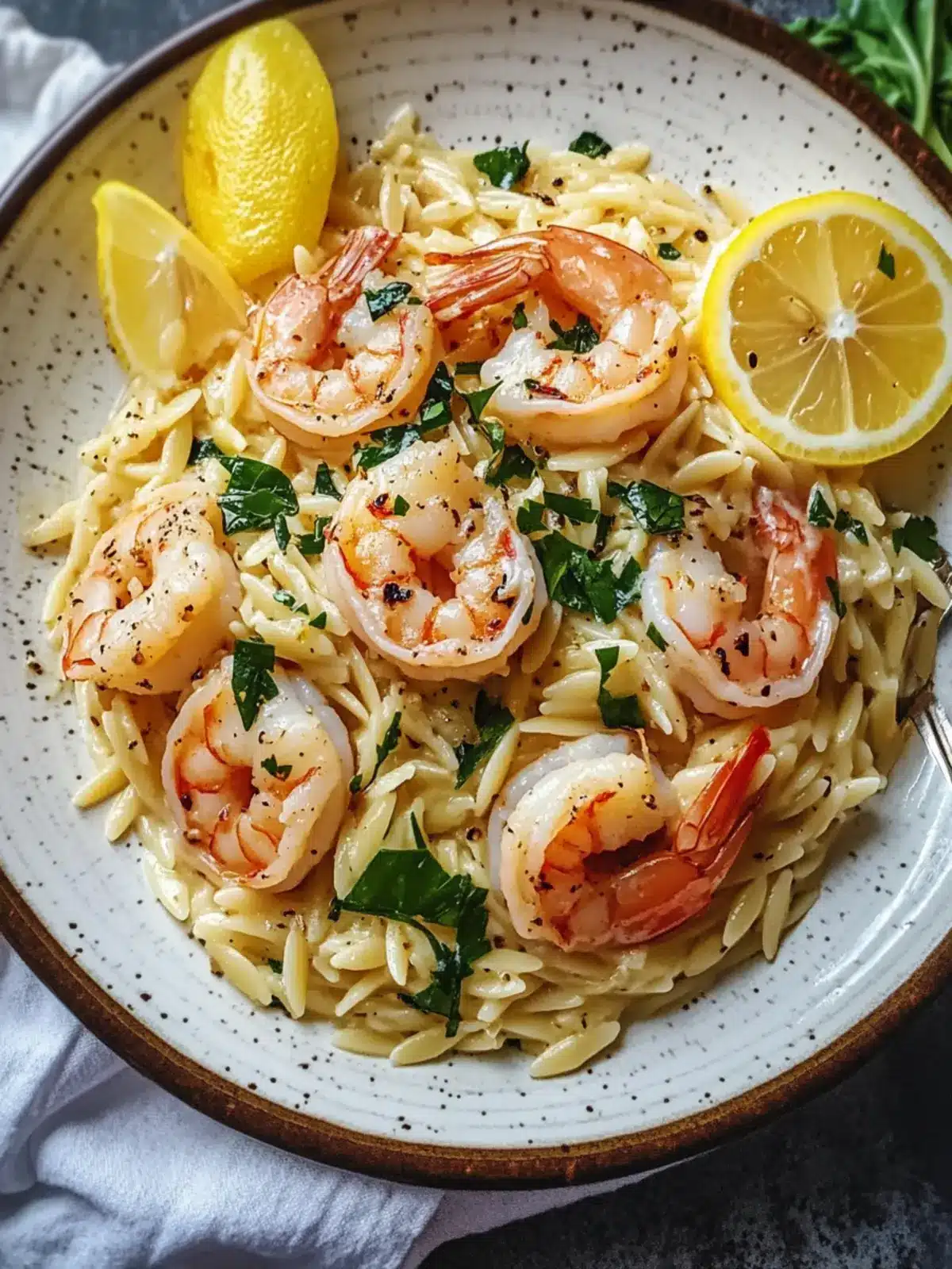 Shrimp Orzo In Lemon Garlic Sauce for a Quick Dinner Delight 4 Shrimp Orzo In Lemon Garlic Sauce