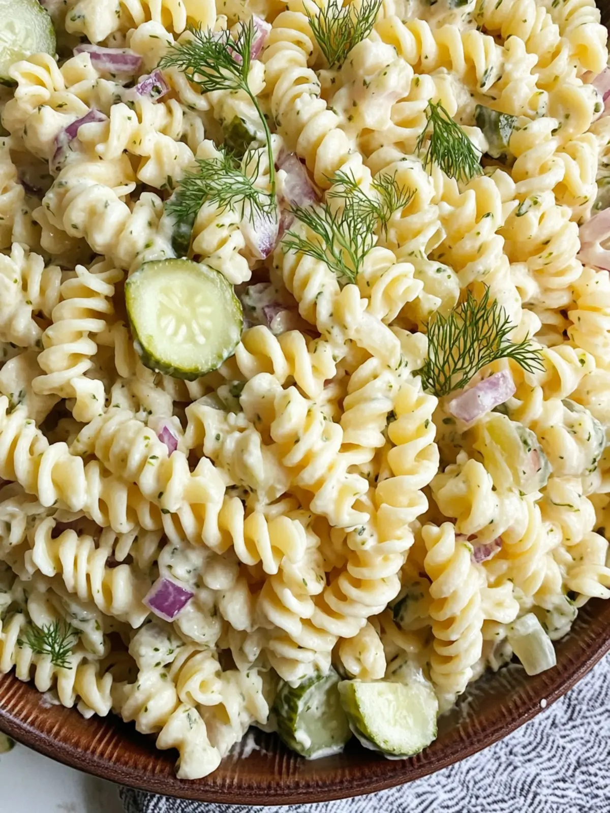 Dill Pickle Pasta Salad: A Refreshing Twist for Summer Gatherings 2 Dill Pickle Pasta Salad