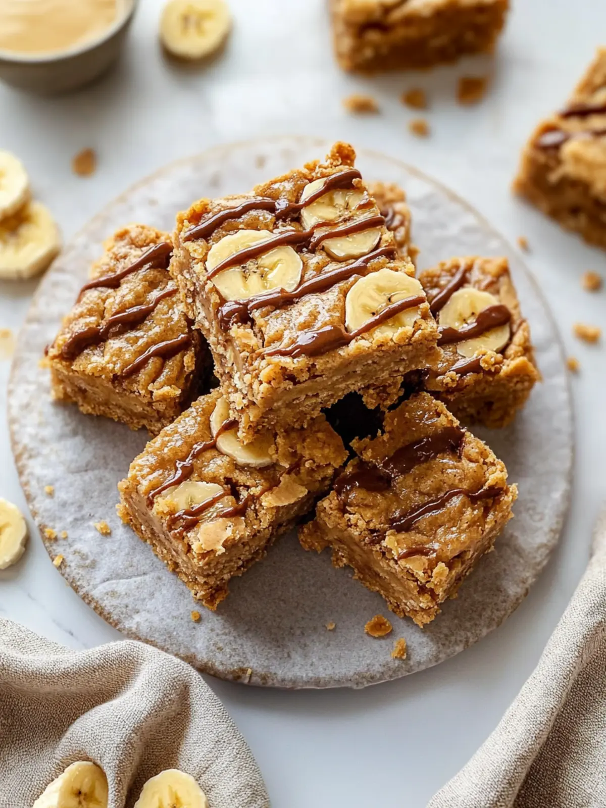 4 Ingredient Peanut Butter Banana Bars for Easy Snacking 3 4 Ingredient Peanut Butter Banana Bars