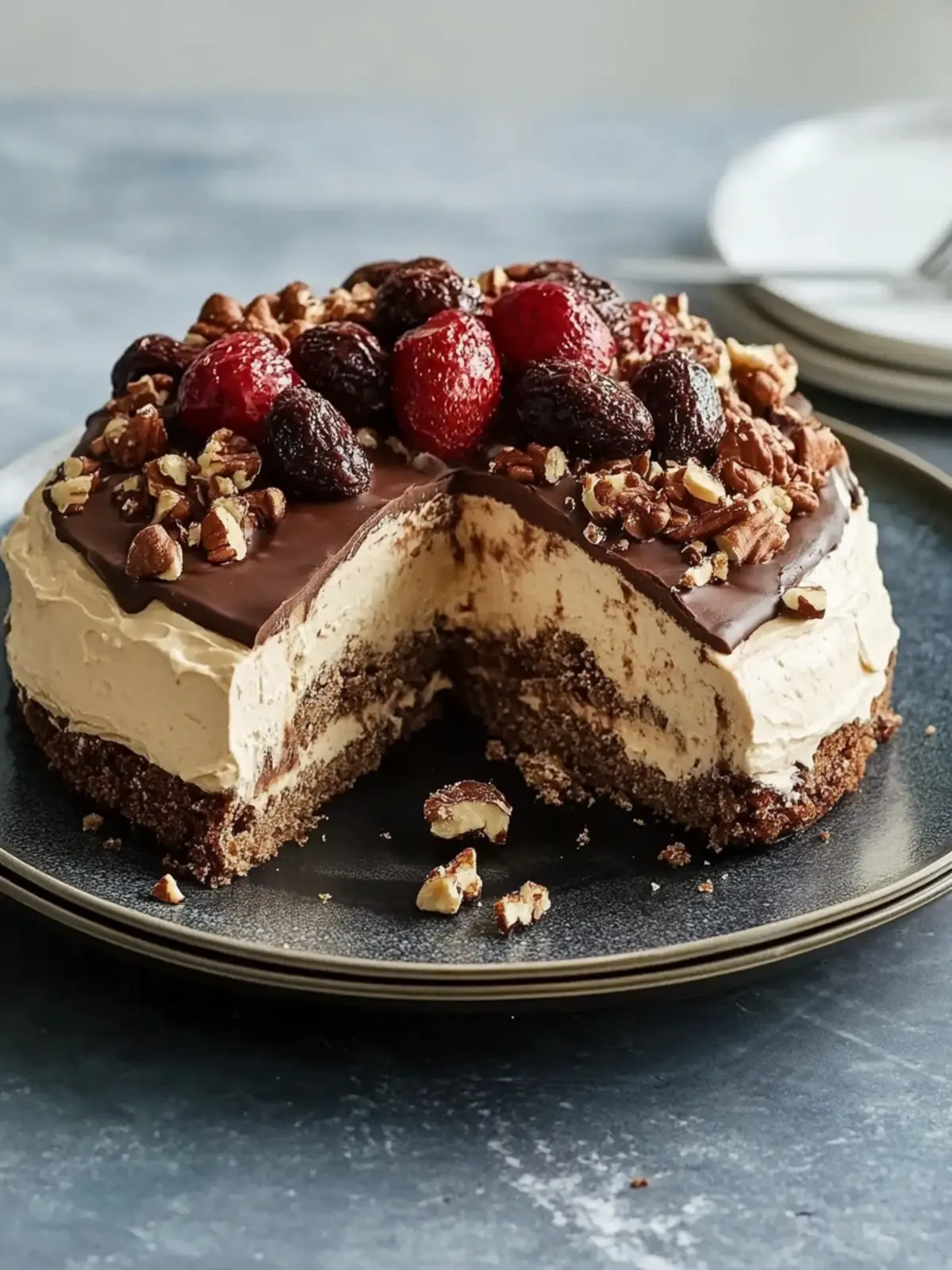 Decadent Chocolate-Hazelnut Schaum Torte with Strawberries 2 Chocolate-Hazelnut Schaum Torte