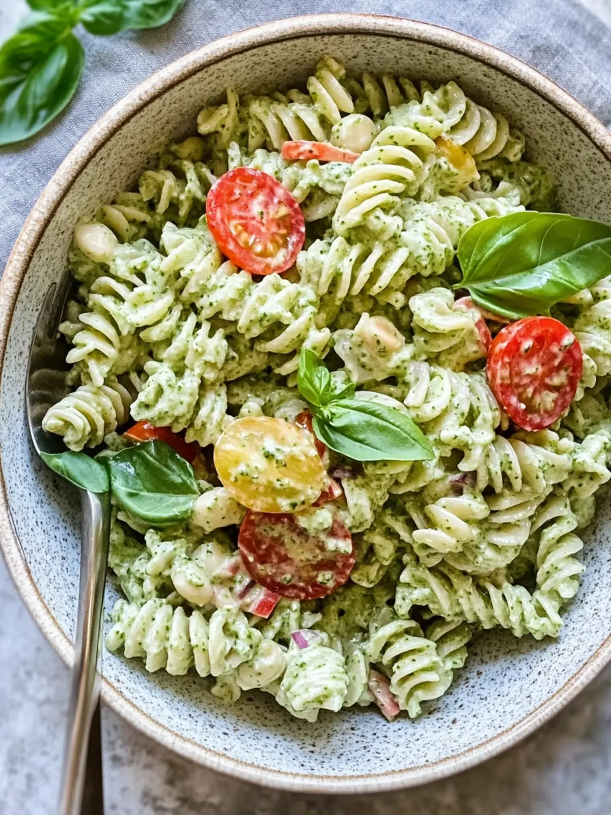 Creamy Pesto Pasta Salad Ready in 10 Minutes for Summer Fun 3 Creamy Pesto Pasta Salad