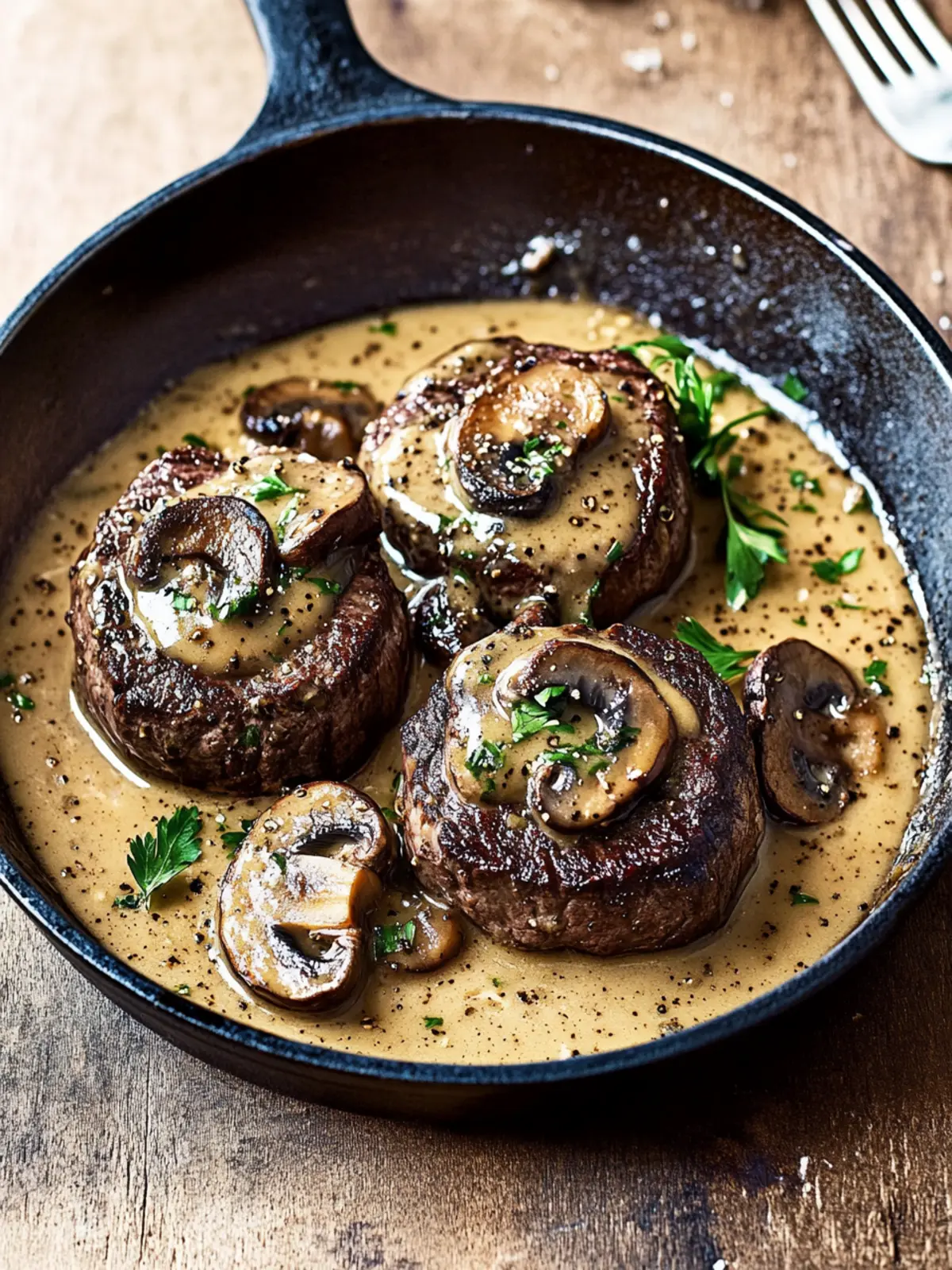 Filet Mignon with Mustard and Mushrooms for New Year Bliss 3 Filet Mignon with Mustard and Mushrooms- New Year dinner ideas