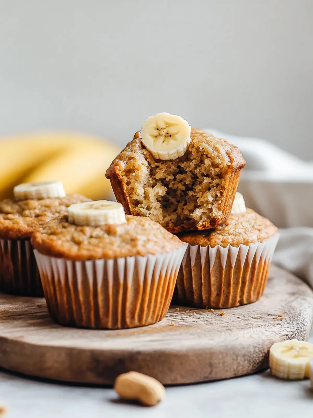 Irresistible Peanut Butter Banana Muffins for a Cozy Morning 3 Peanut Butter Banana Muffins
