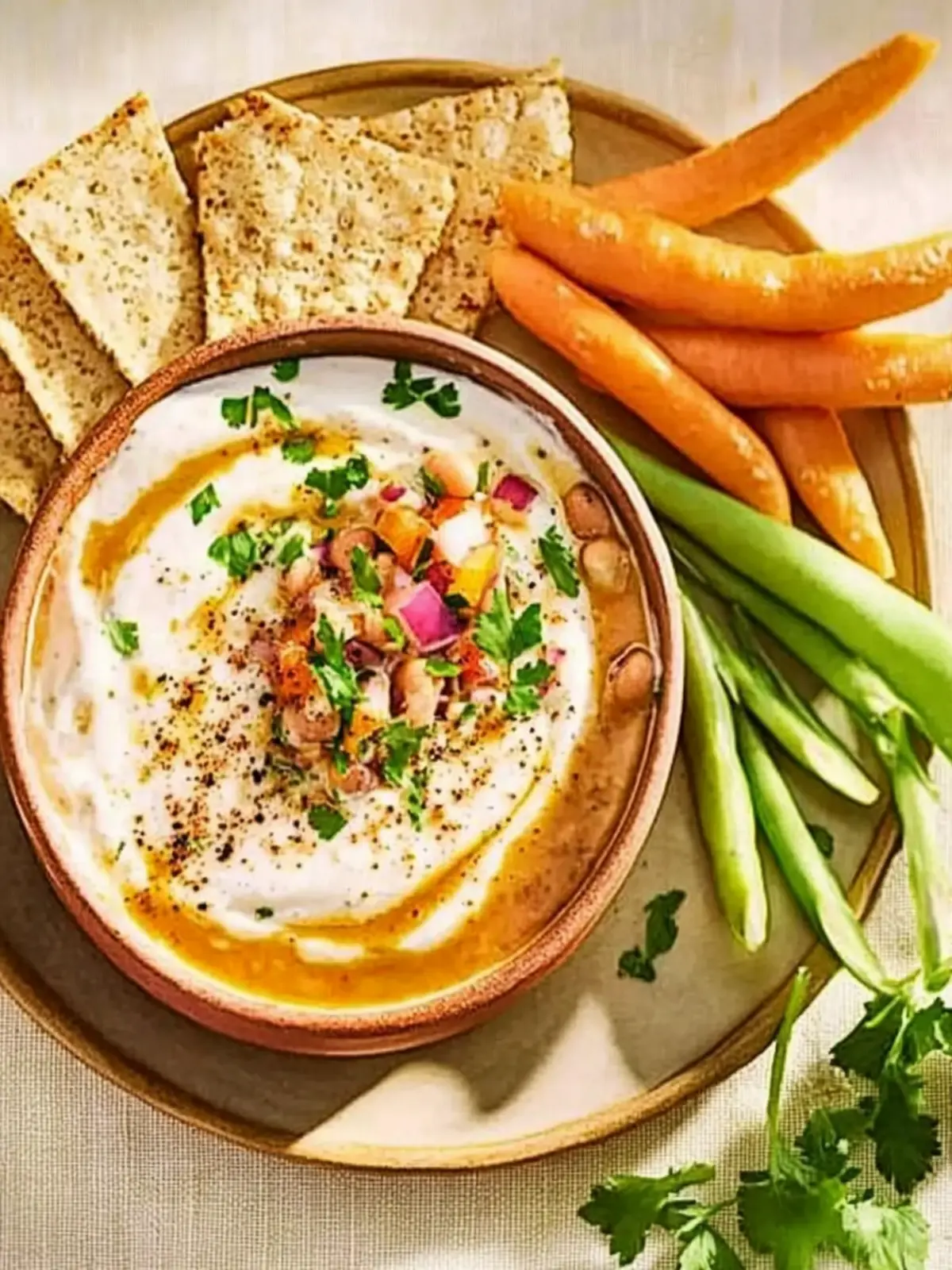 Creamy Butter Bean Dip with Spicy Garlic Drizzle Delight 4 Butter bean dip