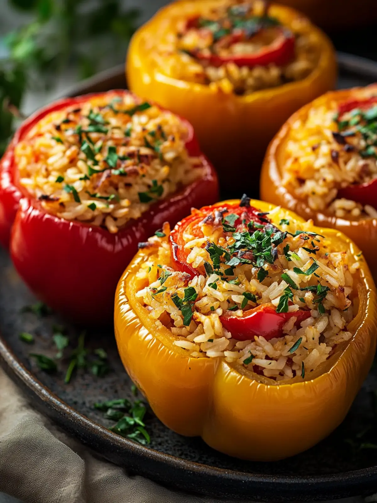 Vibrant Vegetarian Stuffed Bell Peppers with Rice You'll Love 3 Vegetarian Stuffed Bell Peppers with Rice