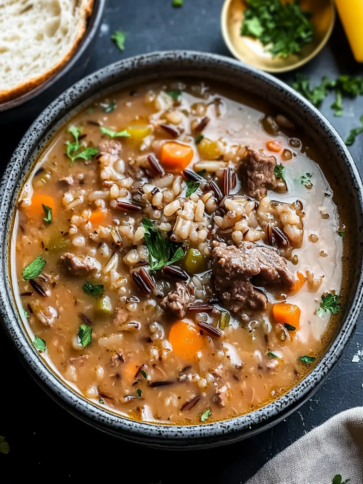 Beef and Wild Rice Soup: Cozy Comfort in Every Spoonful 4 Beef and Wild Rice Soup