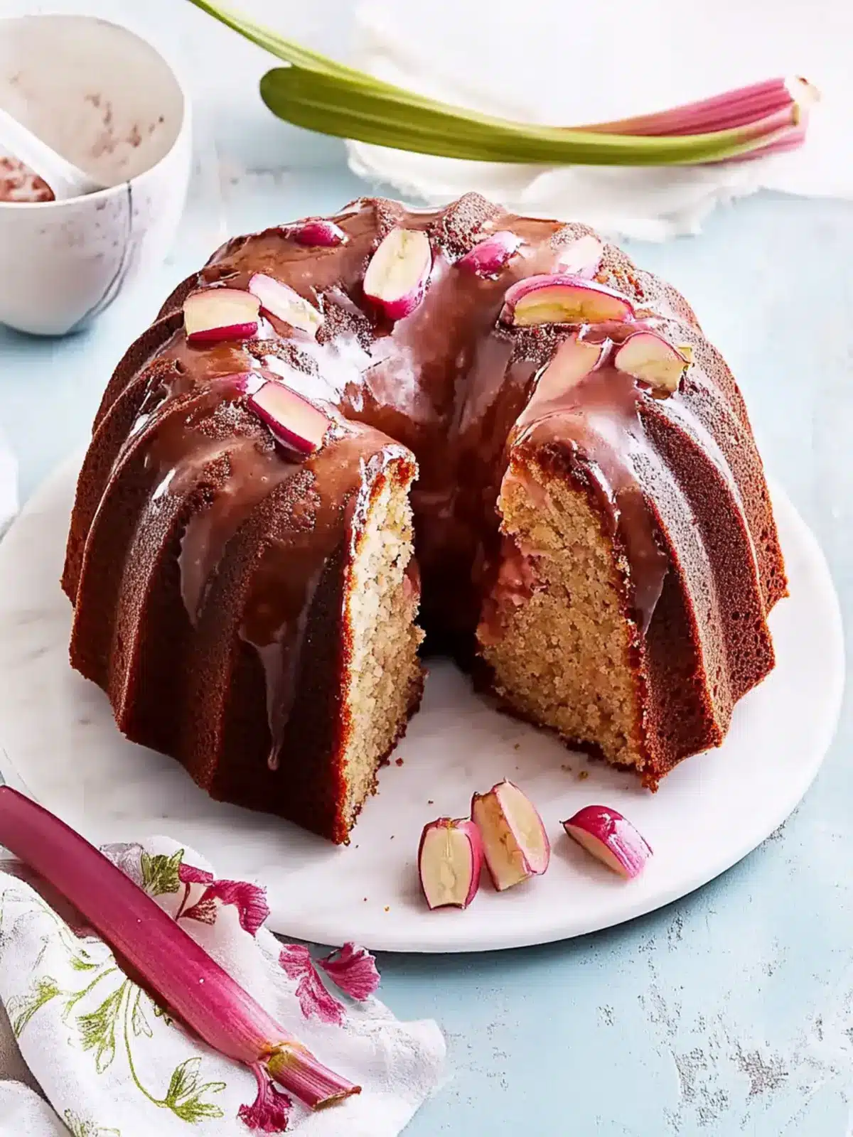 Banana-Rhubarb Bundt Cake: A Sweet Tangy Delight 2 Banana-rhubarb bundt cake