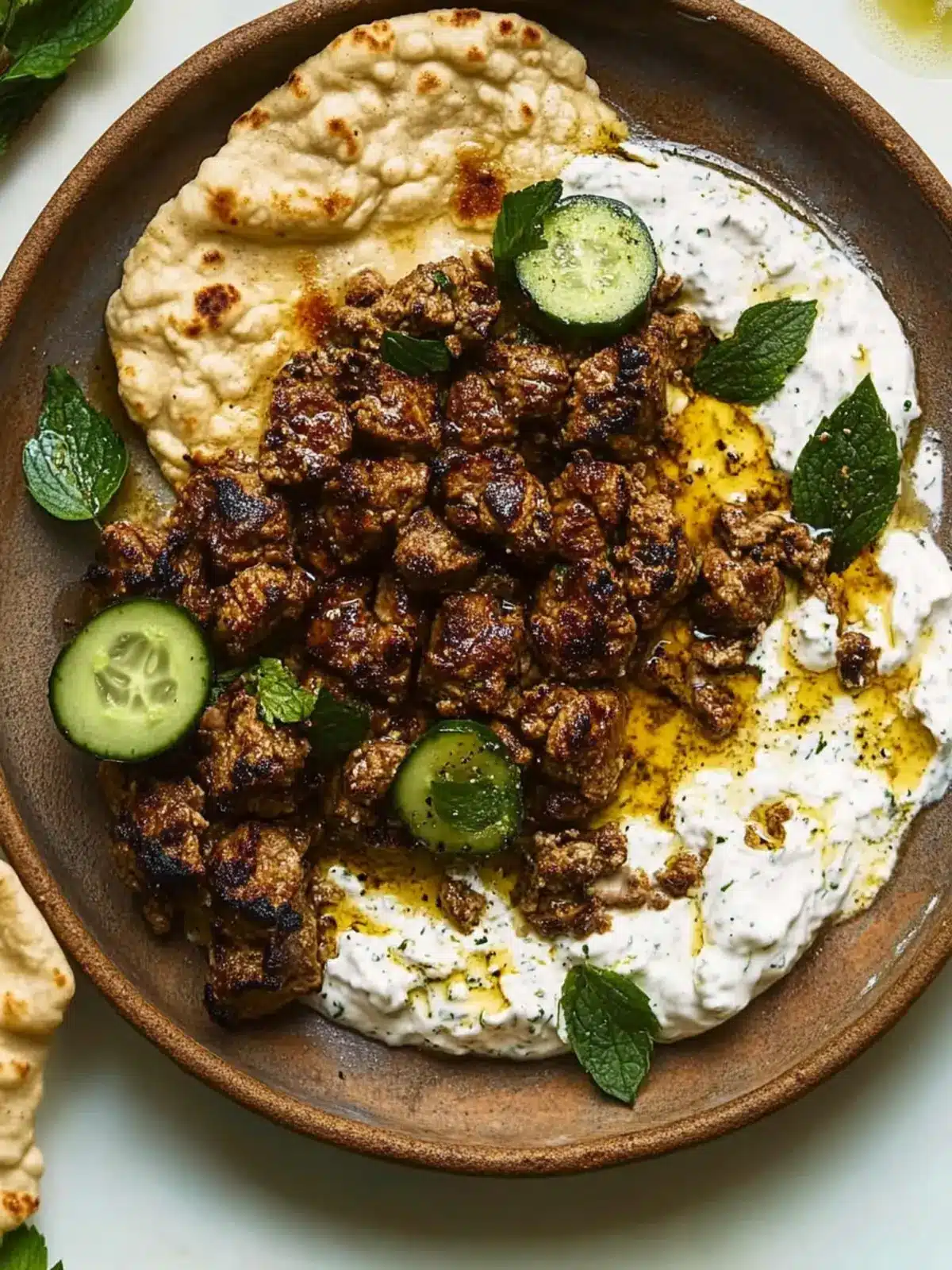 Smashed Beef Kebab with Cucumber Yogurt: A Flavorful Twist 3 Smashed Beef Kebab With Cucumber Yogurt