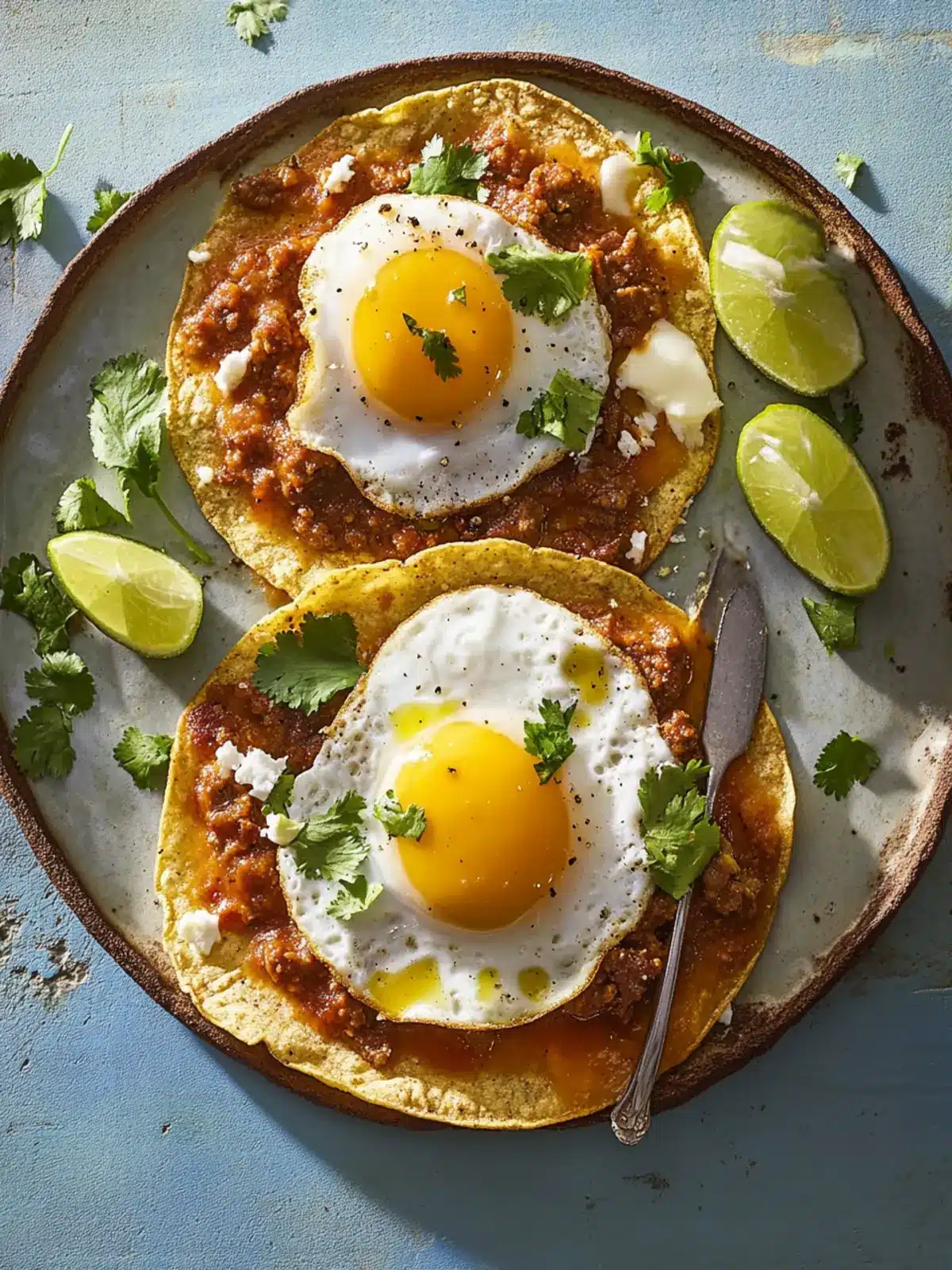 Savory Chorizo, Egg and Cheese Tostadas for Busy Mornings 2 Chorizo, Egg and Cheese Tostadas