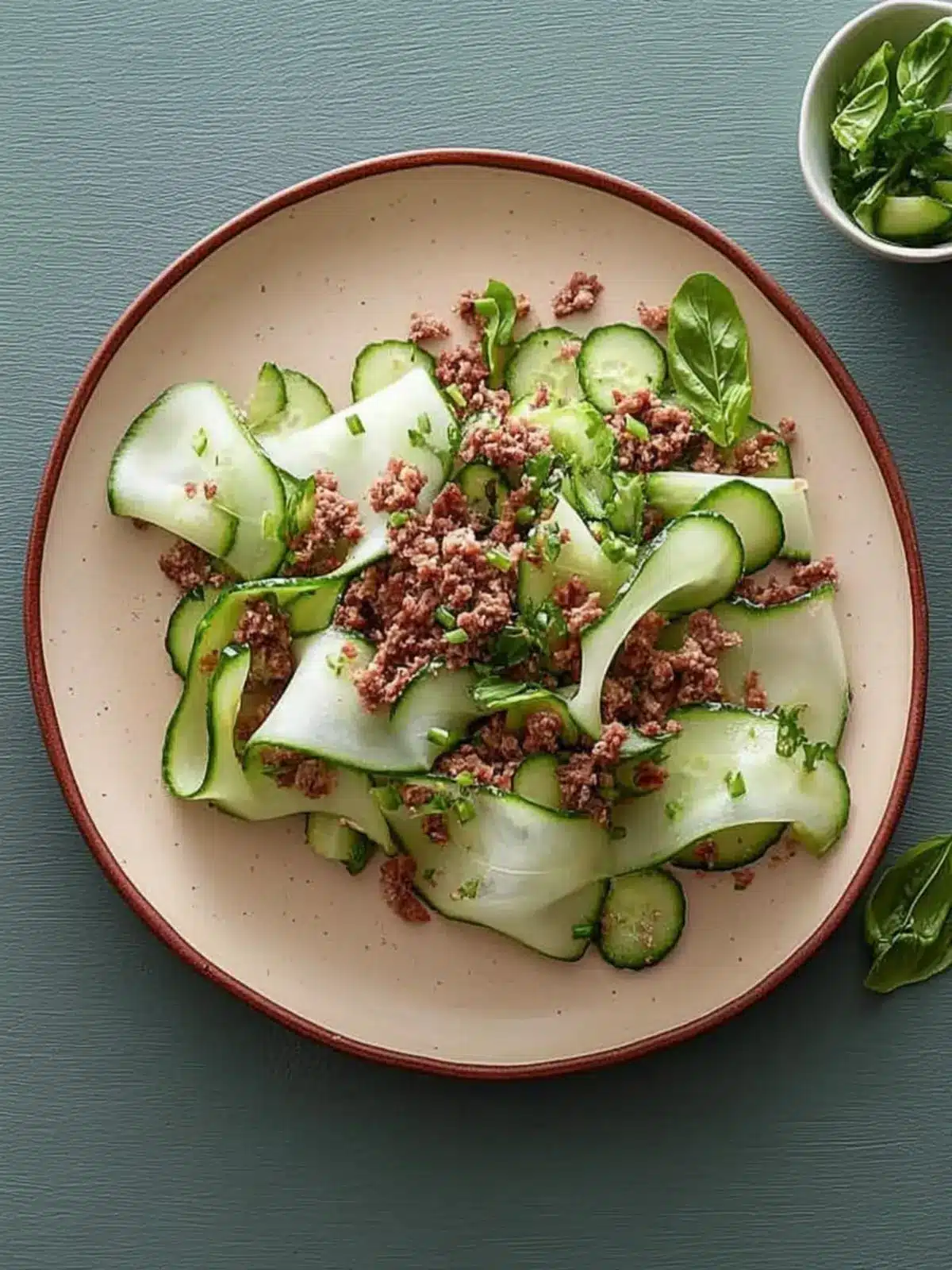 Quick Cucumber and Minced Meat Salad for Busy Weeknights 3 Cucumber and minced meat salad