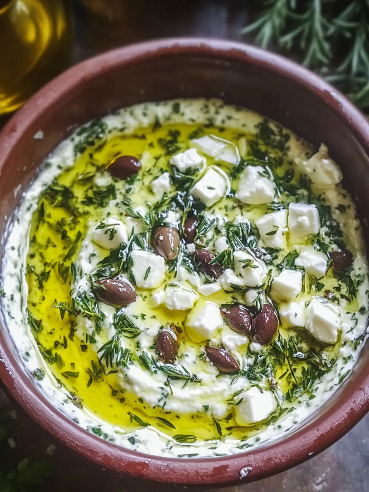 Creamy Herb and Feta Olive Oil Dip Recipe for Mediterranean Bliss 4 Creamy Herb and Feta Olive Oil Dip Recipe