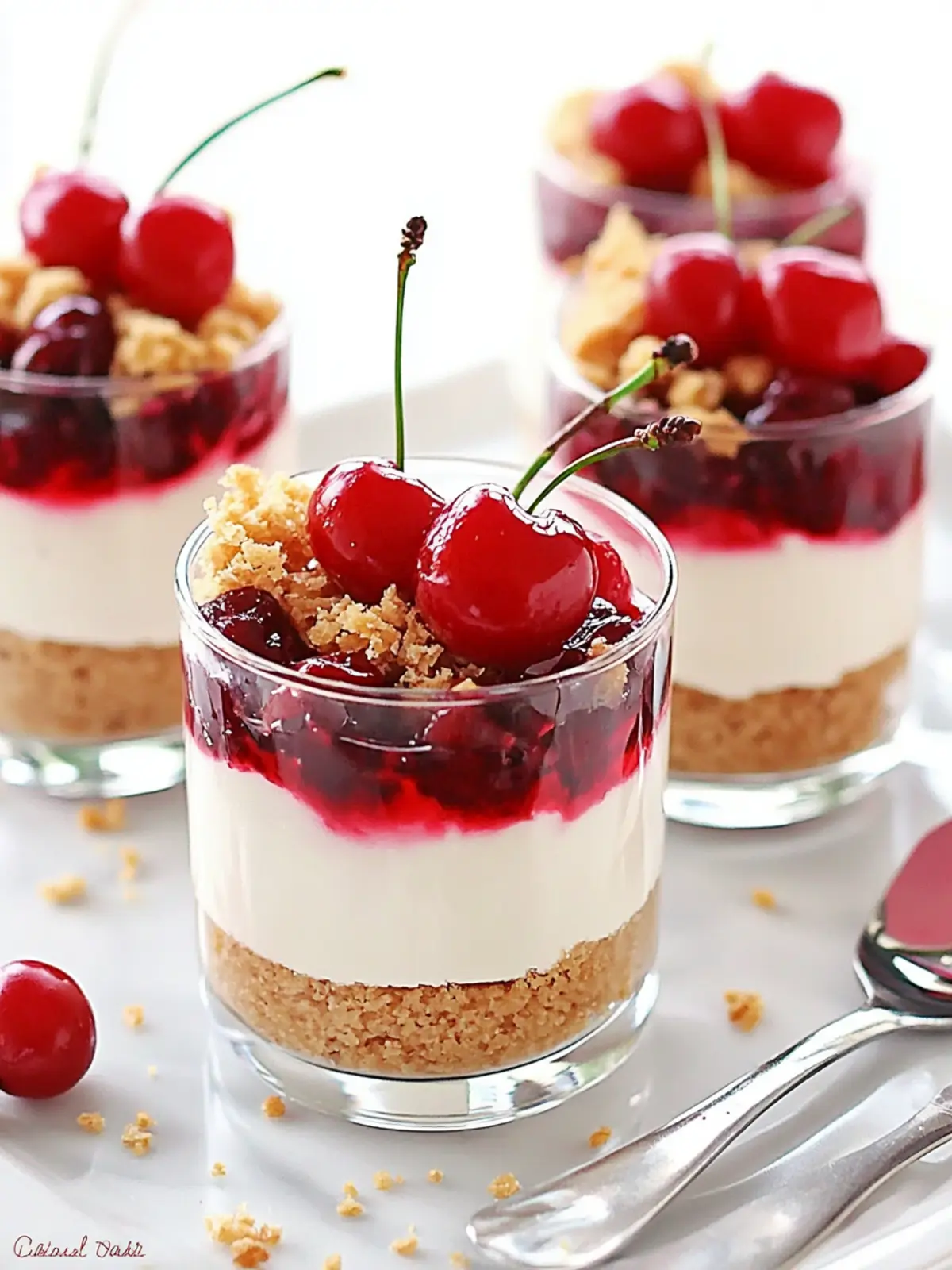 No Bake Cheesecake Parfait with Cherry Pie Filling - Perfect Valentine s Day Treats 2 No Bake Cheesecake Parfait with Cherry Pie Filling- Kid-friendly Valentine s Day treats