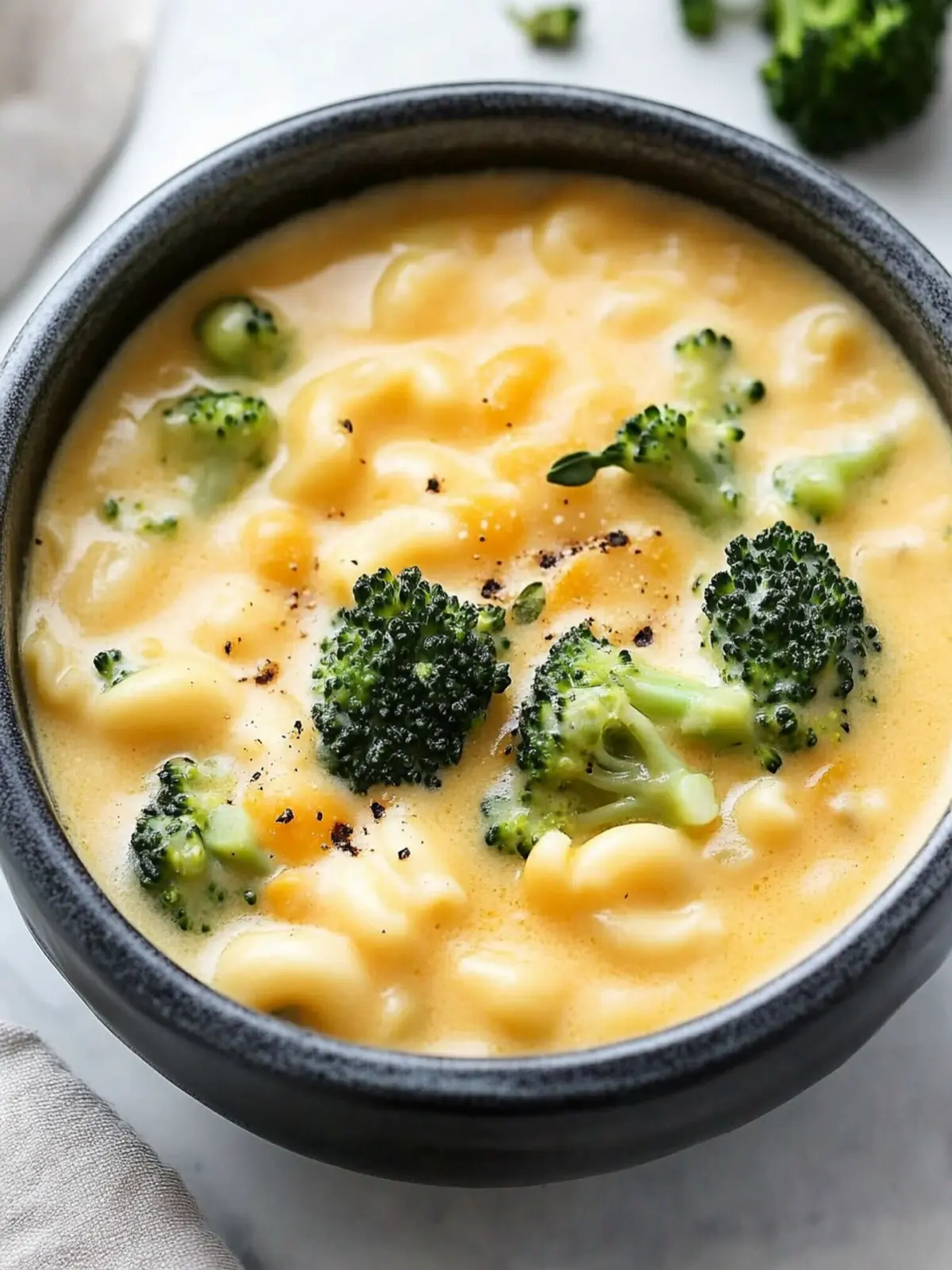 Creamy Macaroni and Cheese Soup with Broccoli for Cozy Nights 3 Macaroni and Cheese Soup with Broccoli
