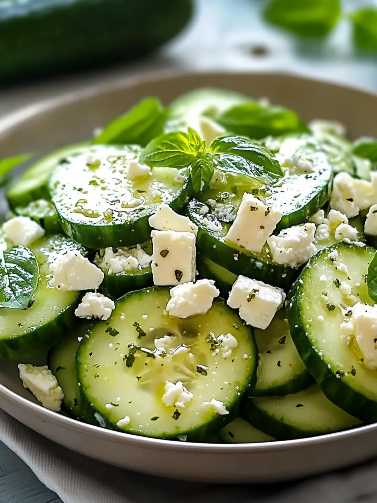 Cucumber Feta Salad: A Refreshing Mediterranean Delight 4 Cucumber feta salad