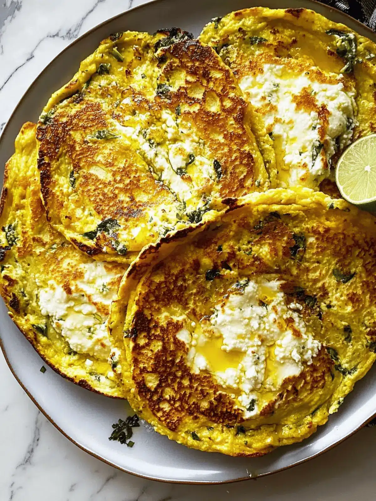 Irresistible Feta and Mozzarella Cachapas with Honey and Lime 3 Feta and mozzarella cachapas with honey and lime