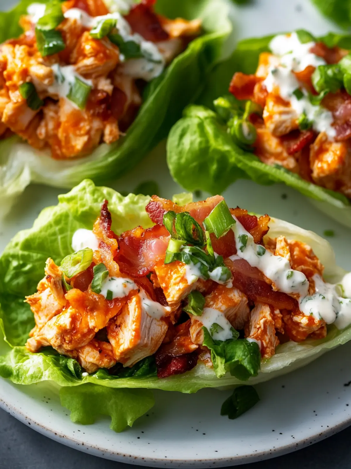 Buffalo Chicken Beef Bacon Ranch Lettuce Wraps for Game Day Fun 2 Buffalo Chicken Beef Bacon Ranch Lettuce Wraps