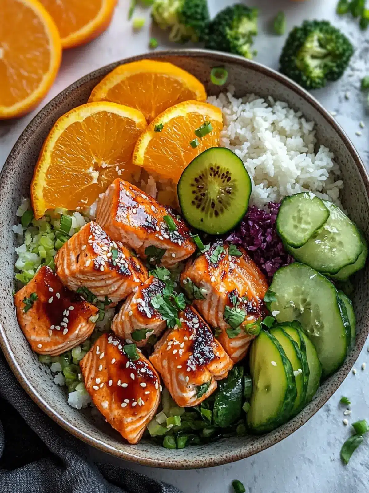 Crispy Orange Salmon Bowls: A Flavor-Packed Dinner Delight 2 Crispy Orange Salmon Bowls