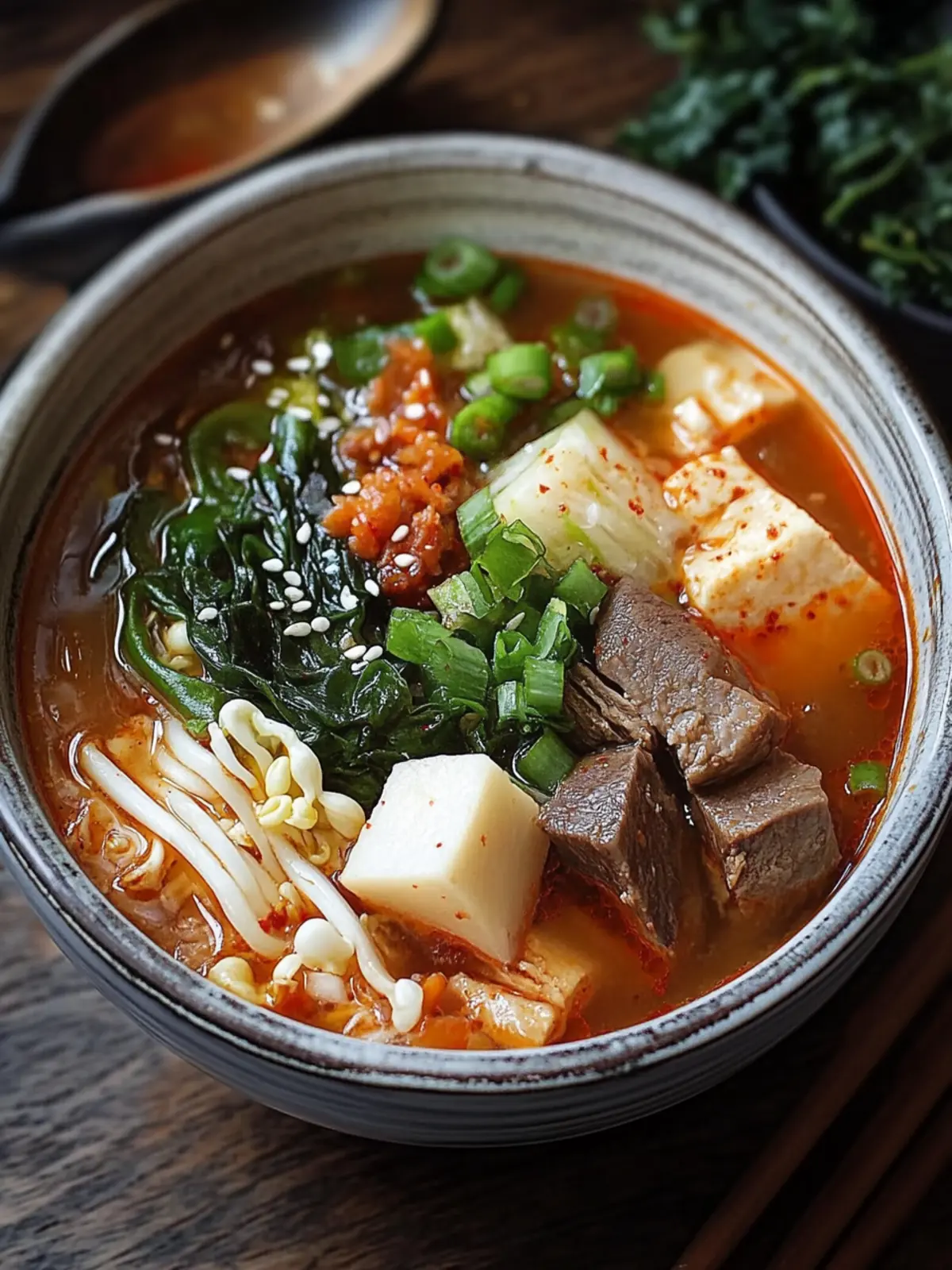 Korean Winter Soup: Cozy Beef Brisket in Spicy Bliss 3 Korean Winter Soup