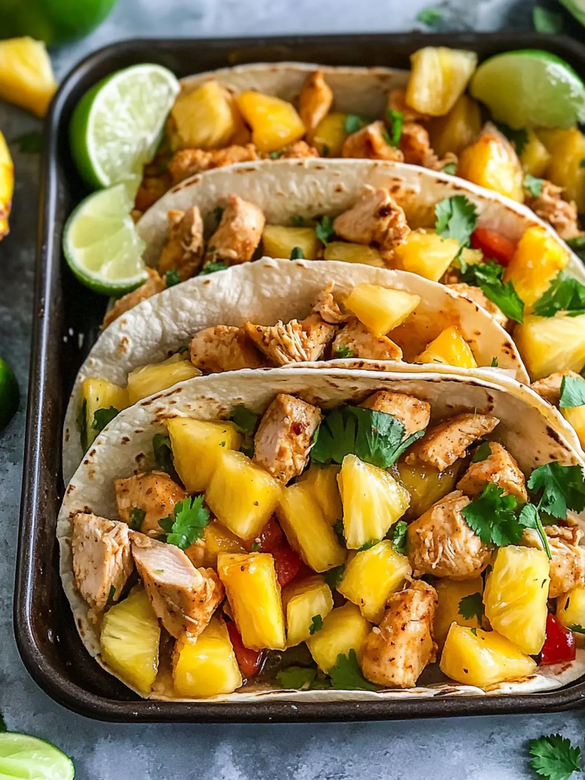 One Pan Pineapple Chicken Tacos for Flavorful Weeknight Fun 3 One Pan Pineapple Chicken Tacos