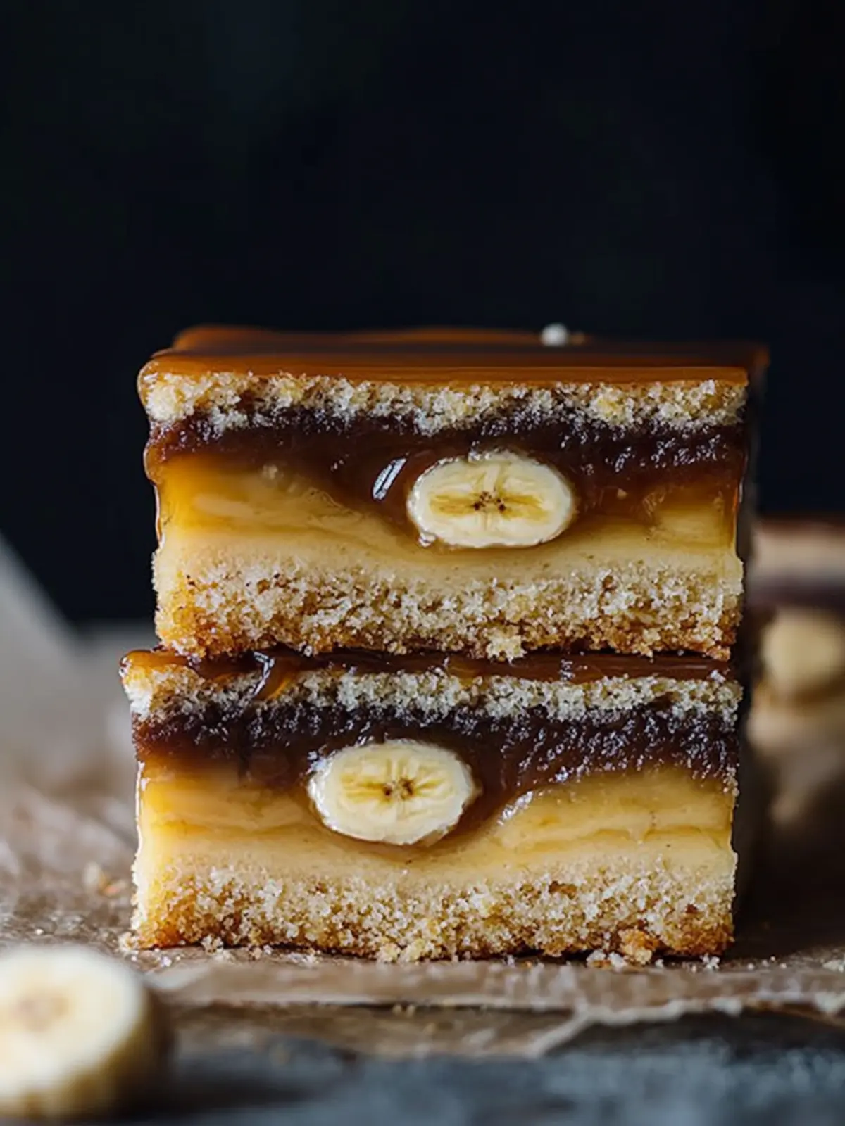 Indulge in a Heavenly Banana Caramel Slice Delight 2 Banana caramel slice