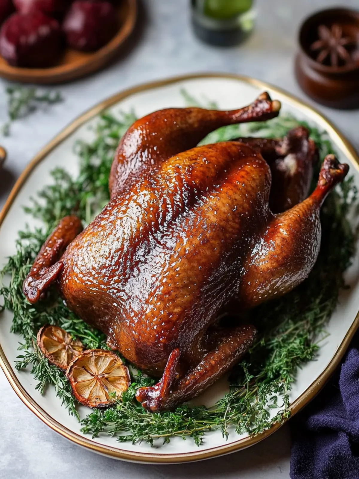 Five Spice Roasted Duck with a Flavorful Tea Glaze Recipe 2 Five Spice Roasted Duck