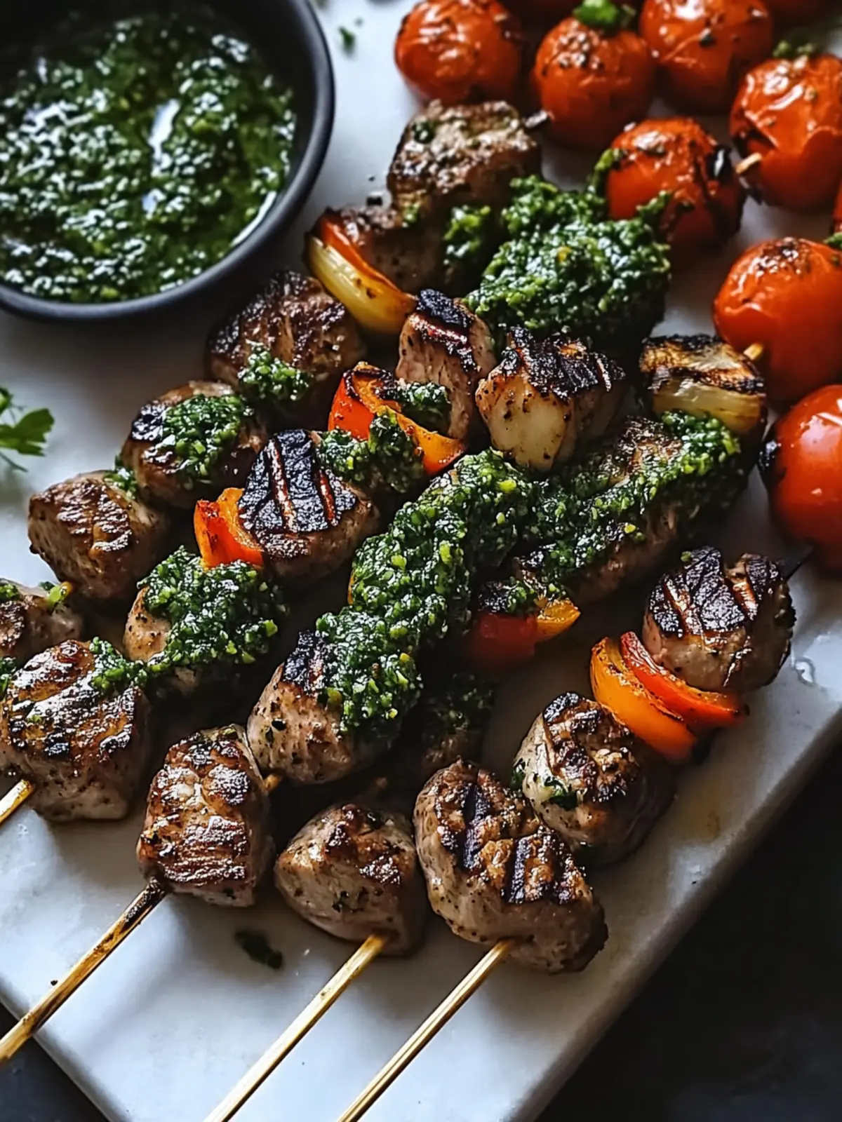 Surf And Turf Kebabs with Chimichurri Sauce You'll Love! 3 Surf And Turf Kebabs with Chimichurri Sauce