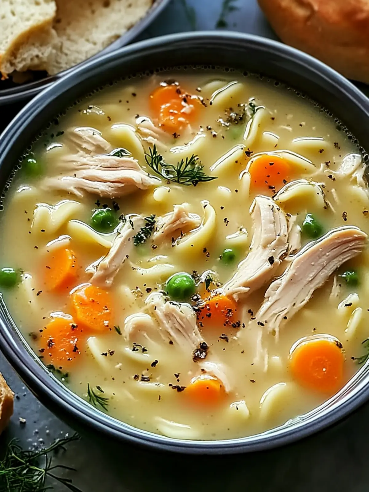 Creamy Chicken Noodle Soup for Cozy Nights in 30 Minutes 2 Creamy Chicken Noodle Soup