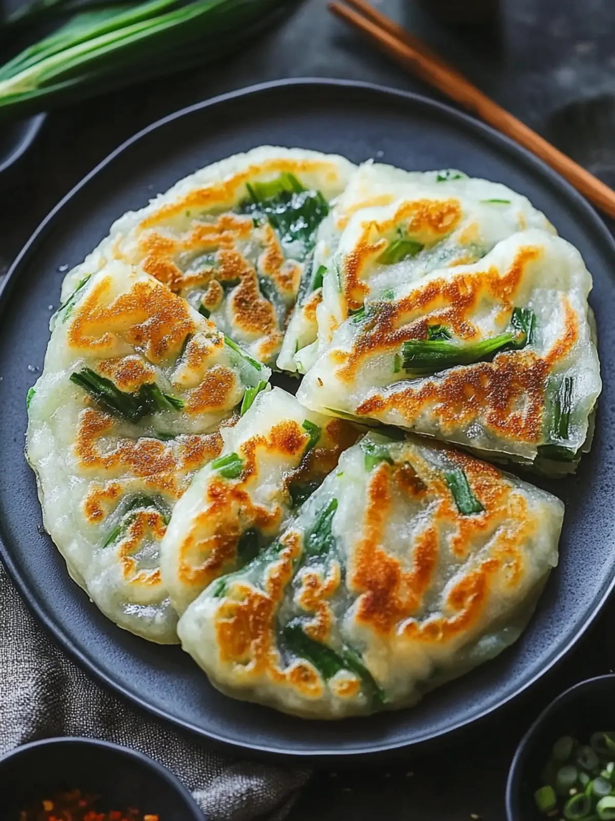 Crispy Rice Paper Scallion Pancakes: Quick & Flavorful Delight 2 Rice Paper Scallion Pancakes