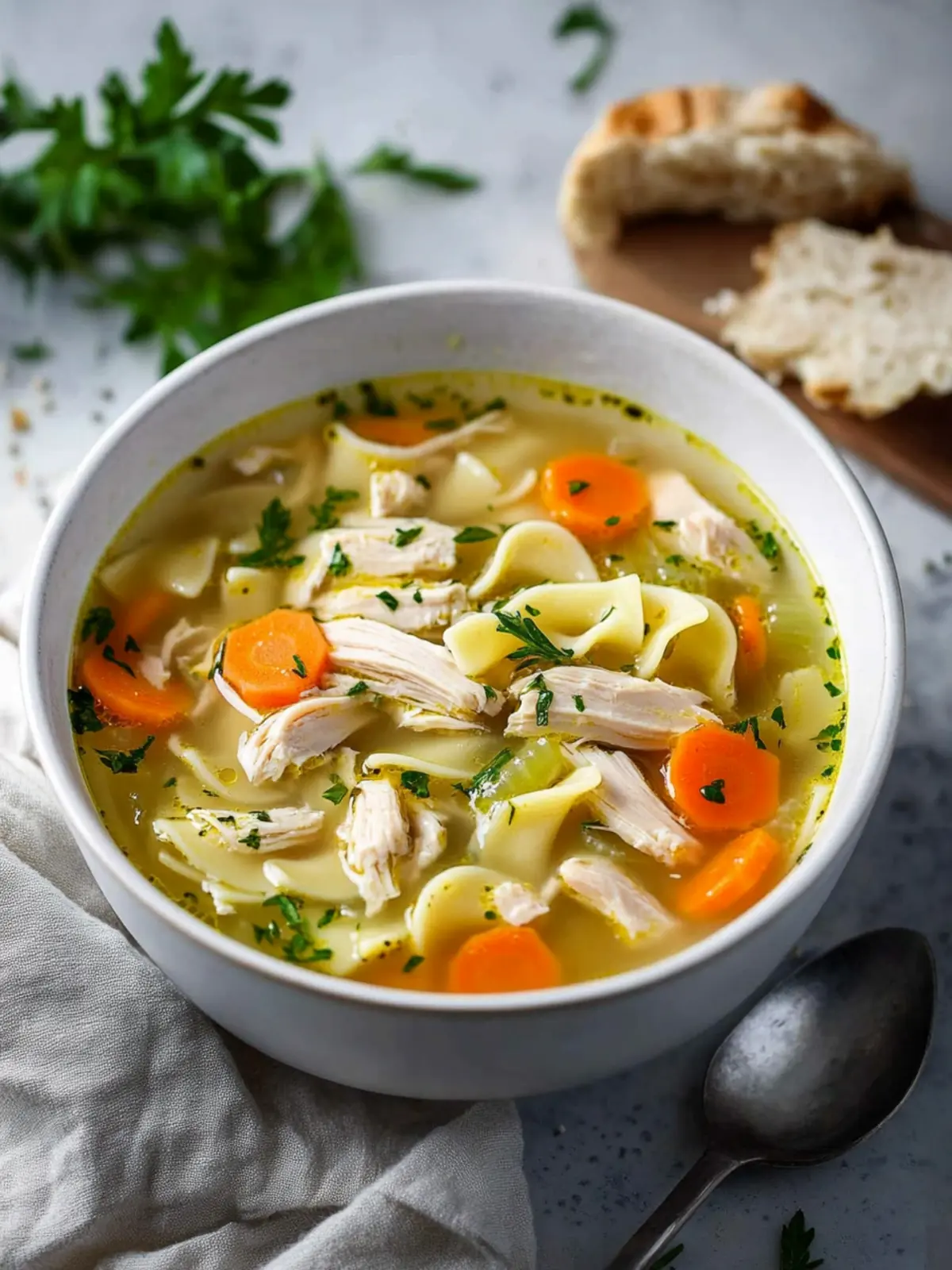 Crispy Chicken Noodle Soup: Comfort in Every Bowl 2 Chicken Noodle Soup