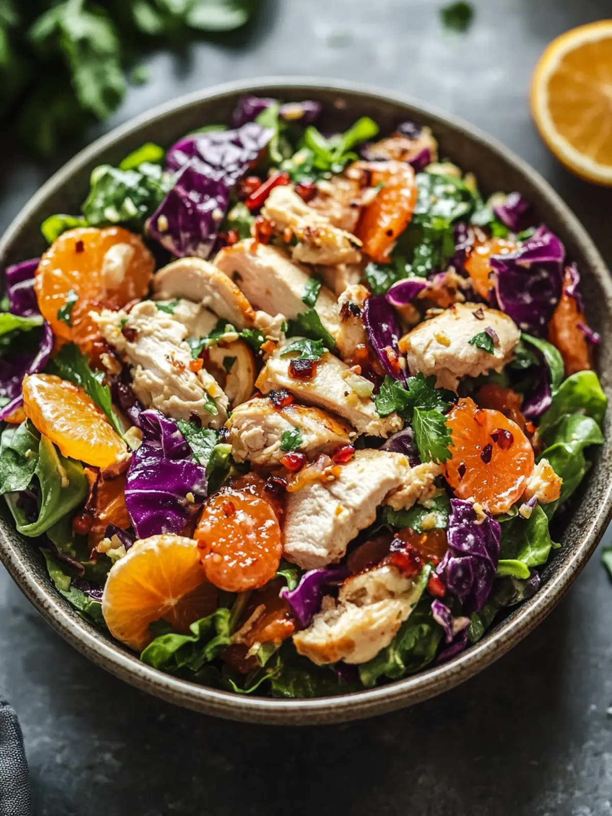 Zesty Chicken Salad with Crunchy Cabbage and Citrus Bliss Recipe 3 Chicken Salad with Crunchy Cabbage and Citrus Bliss