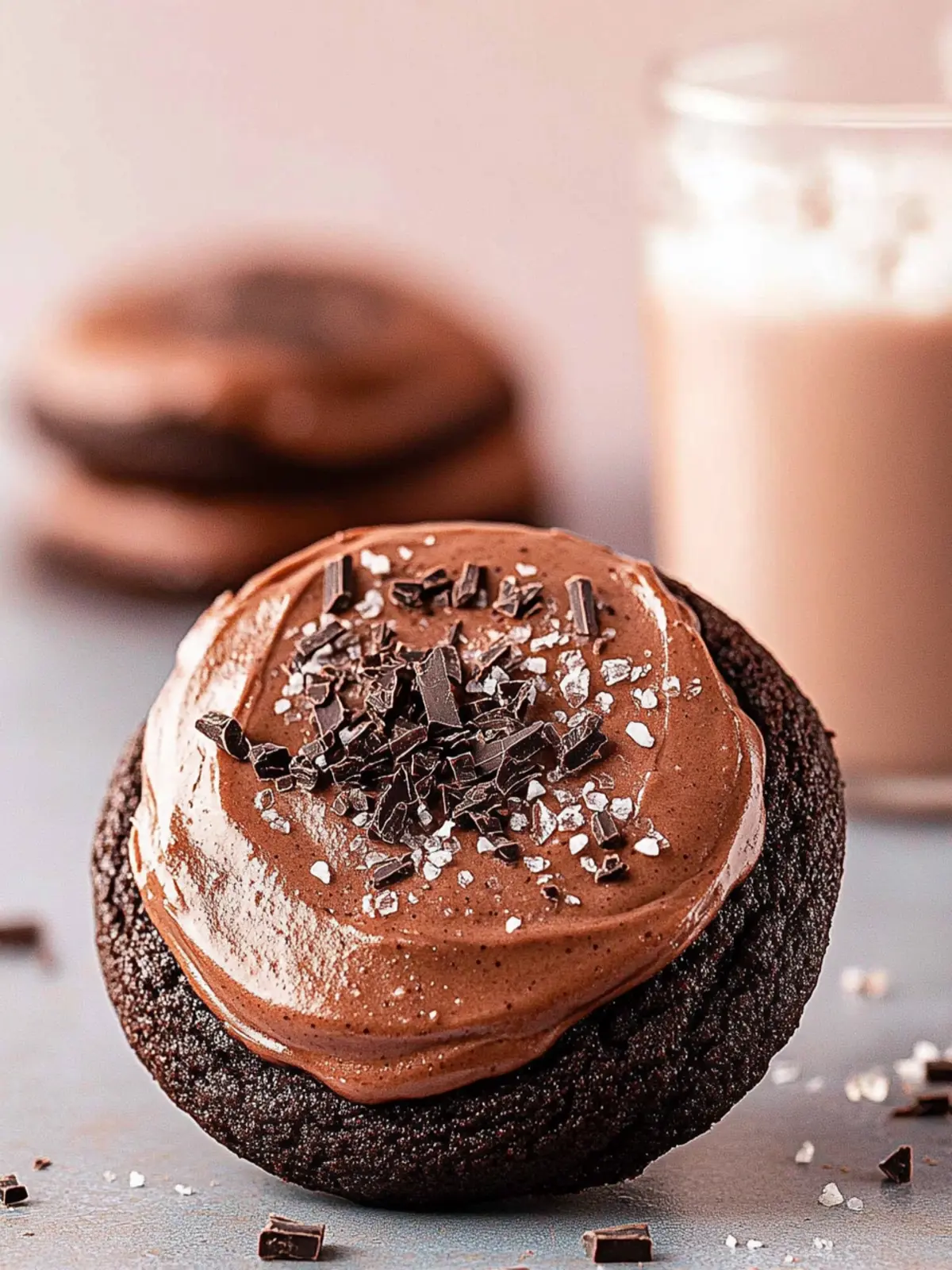 Frosted Chocolate Cookies: No-Chill Recipe for Sweet Bliss 2 Frosted Chocolate Cookies (Chocolate Cake Cookies)