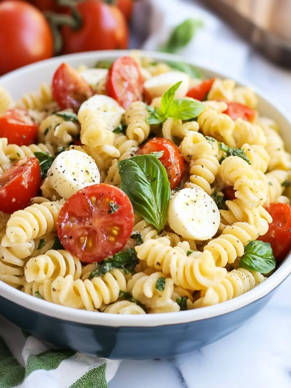 Caprese Pasta Salad: Fresh, Easy, and Perfect for Summer! 2 Caprese Pasta Salad