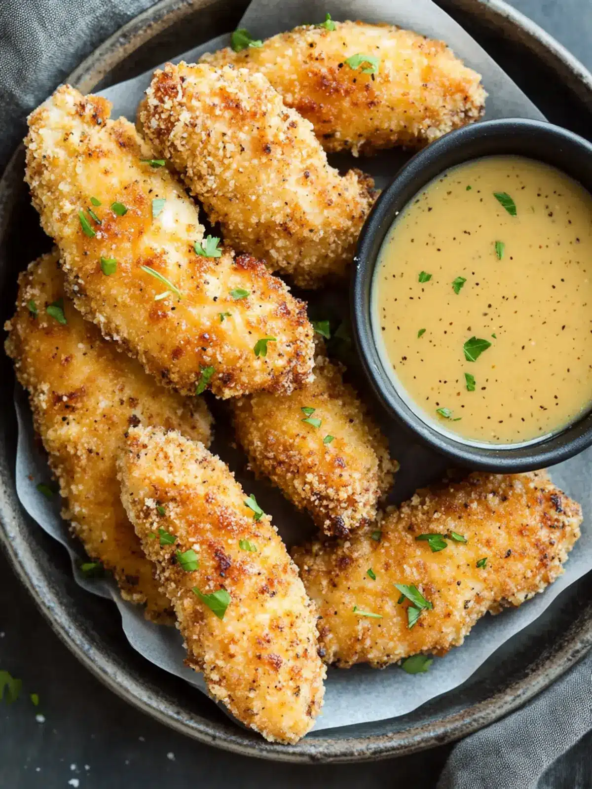 Crispy Baked Chicken Tenders with Honey Mustard Magic 3 Baked Chicken Tenders with Honey Mustard Sauce