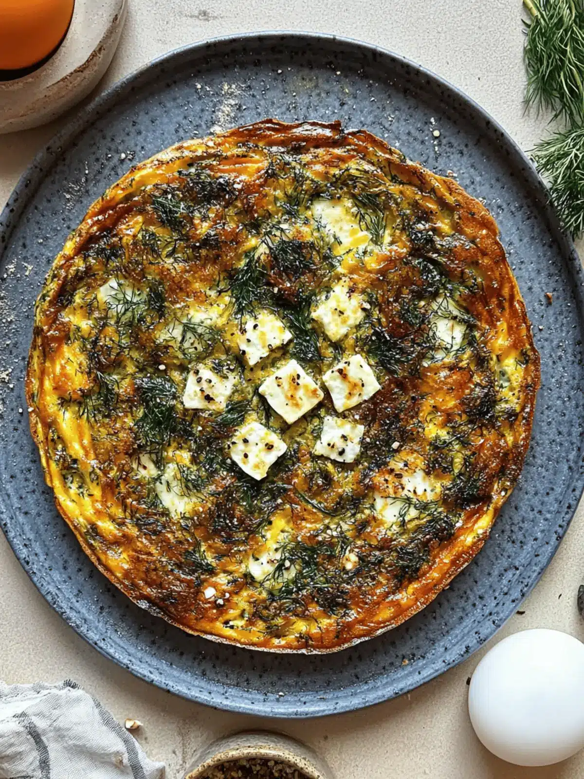 Baked Feta and Dill Frittata for a Flavorful Weekend Brunch 4 Baked feta and dill frittata