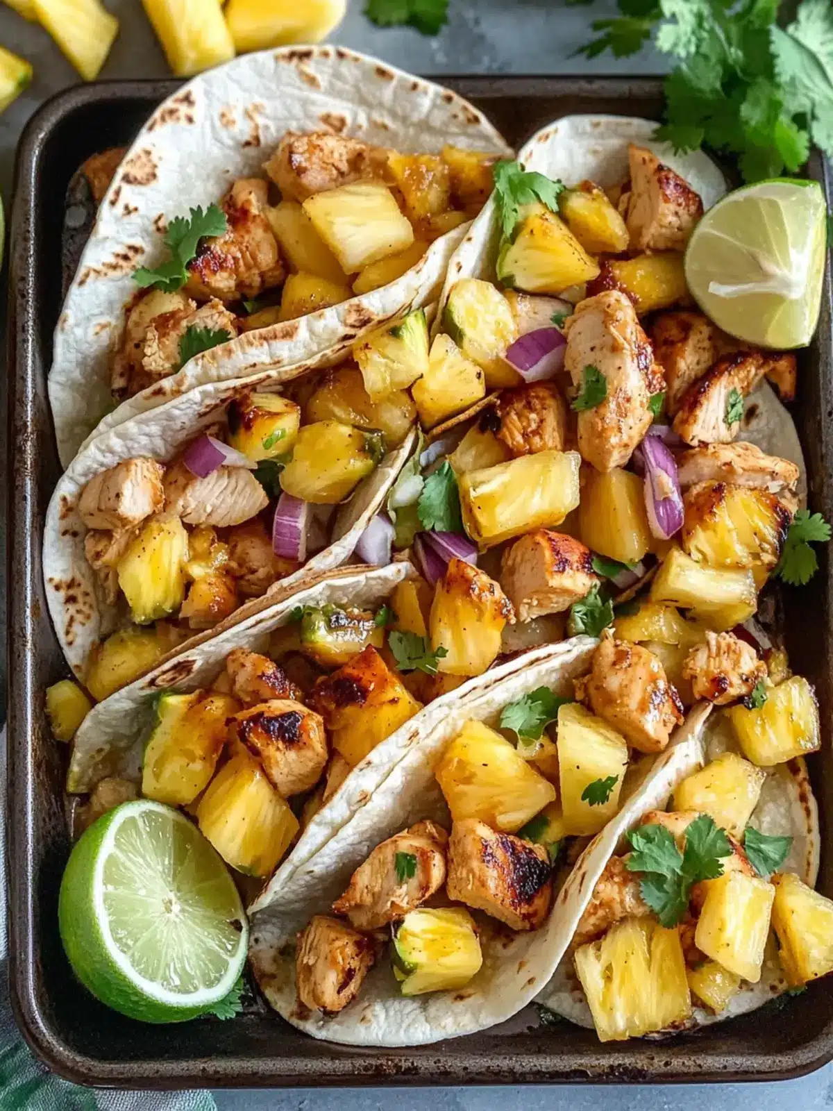 One Pan Pineapple Chicken Tacos for Flavorful Weeknight Fun 2 One Pan Pineapple Chicken Tacos