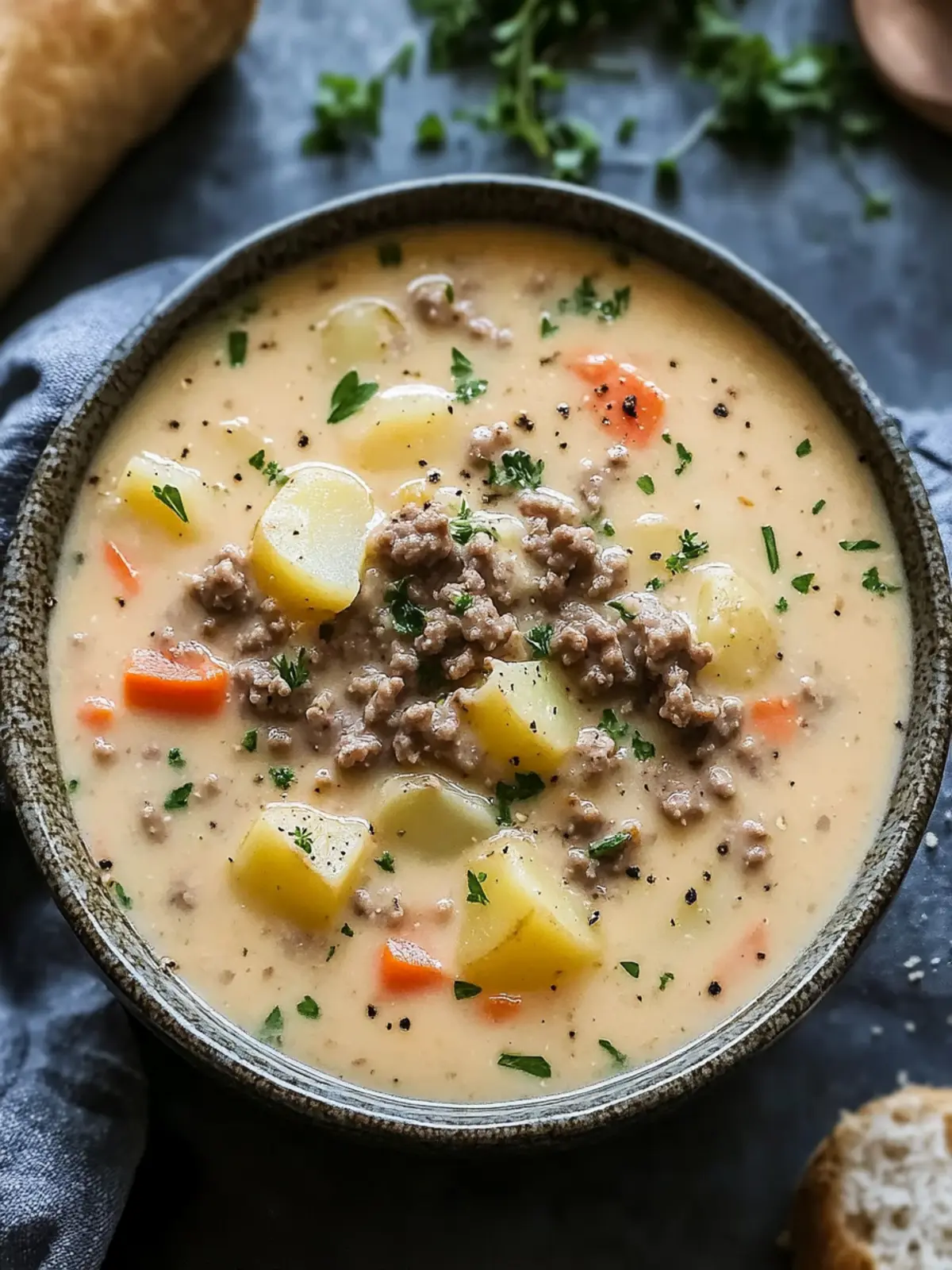Creamy Hamburger Potato Soup That Warms Your Soul 4 Creamy Hamburger Potato Soup